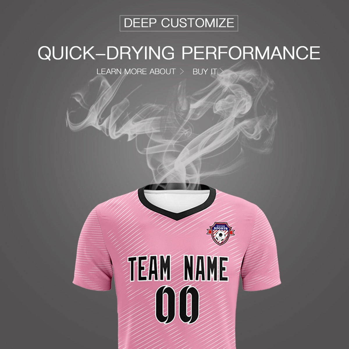 Custom Light Pink White Training Uniform For Men Soccer Sets Jersey