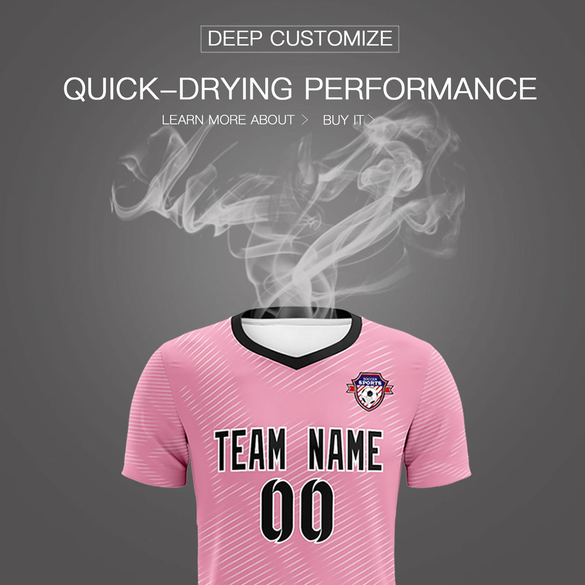 Custom Light Pink White Training Uniform For Men Soccer Sets Jersey