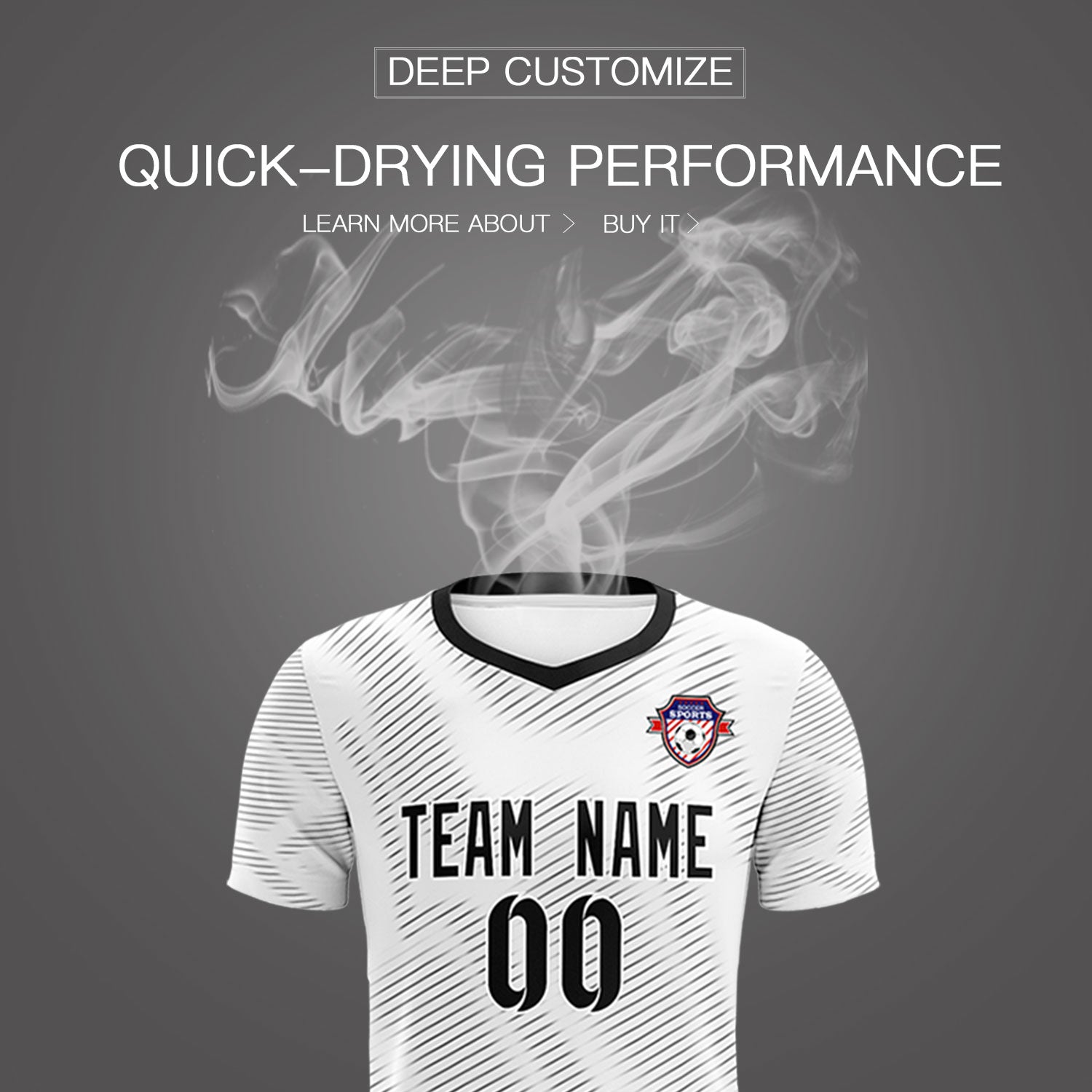 Custom White Black Training Uniform For Men Soccer Sets Jersey