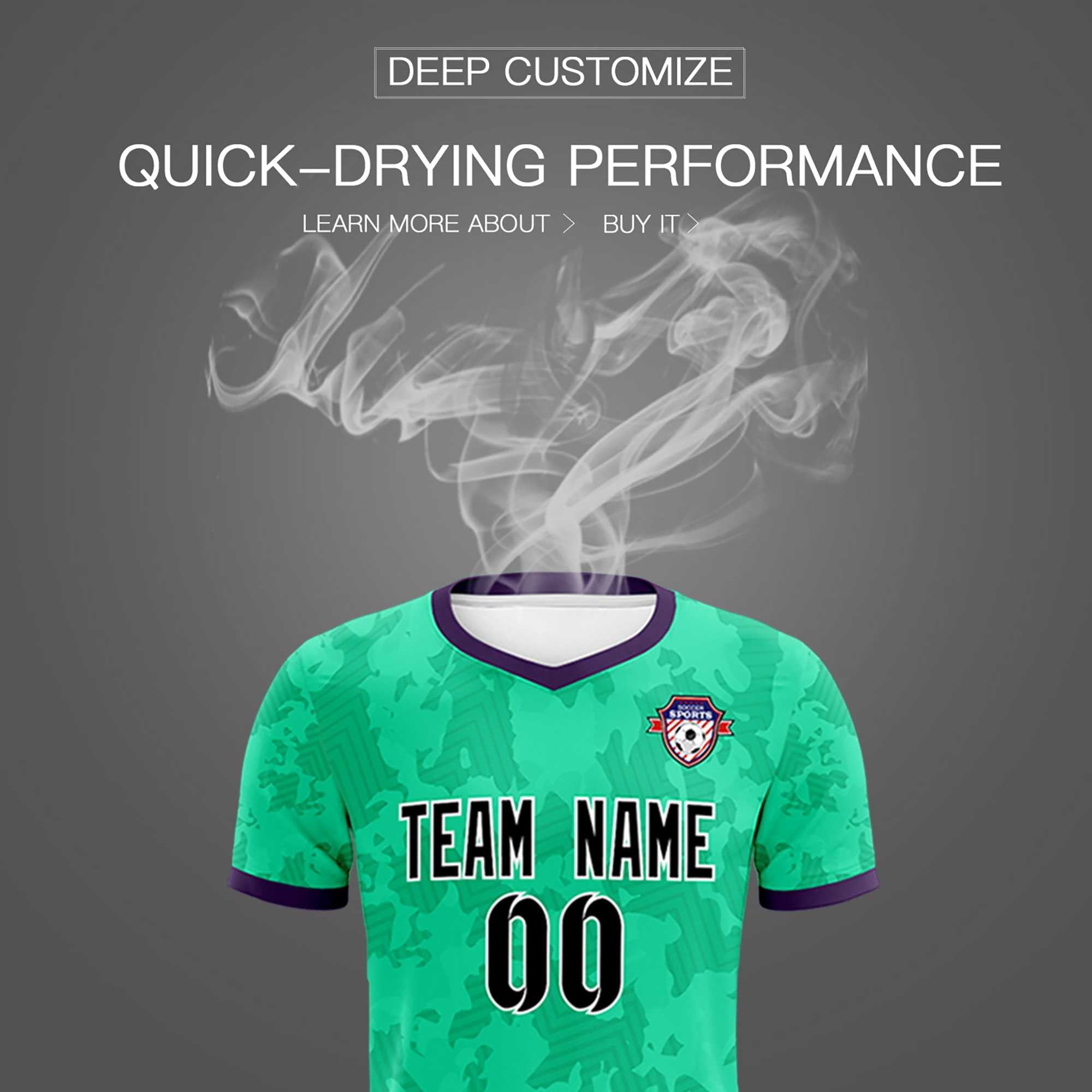 Custom Neon Green Camo sports Soccer Tops/Sets Jersey