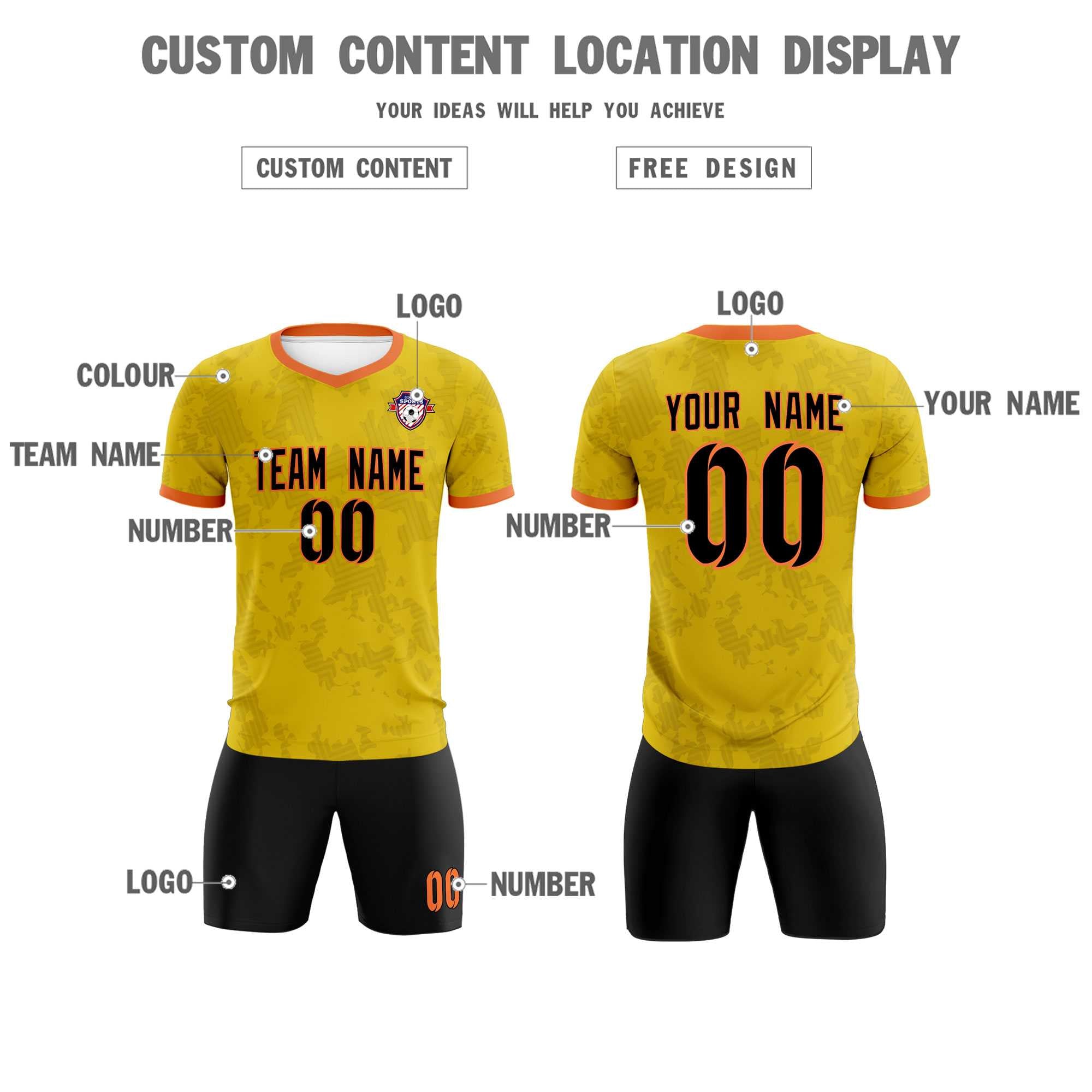 Custom Khaki Camo sports Soccer Tops/Sets Jersey