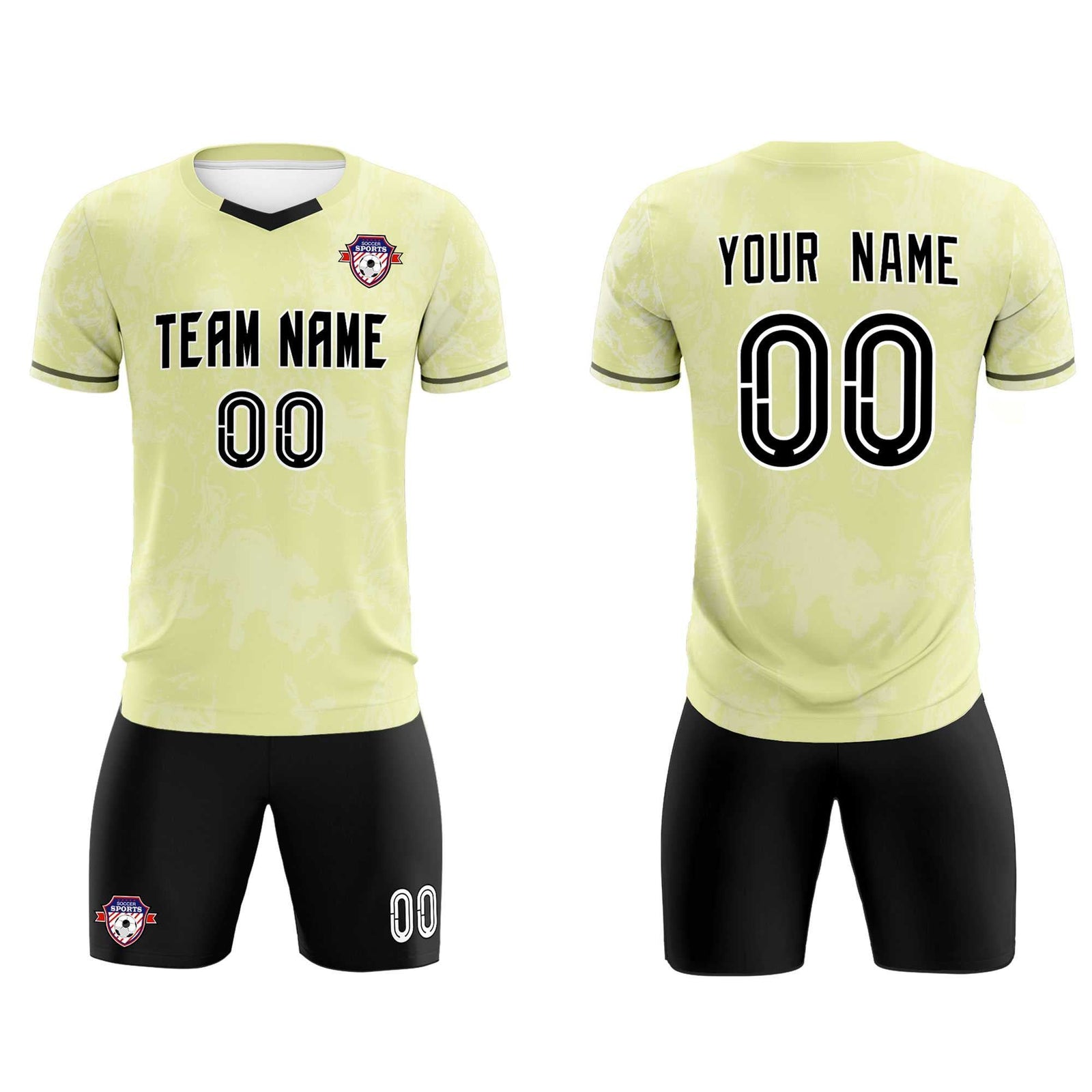 Custom Cream Classic Graffiti Pattern Sportswear Soccer Tops/Sets Jersey
