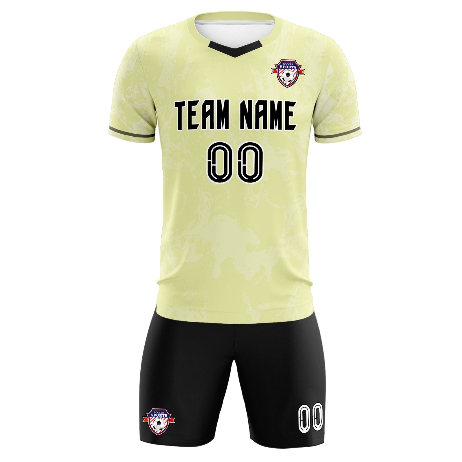 Custom Cream Classic Graffiti Pattern Sportswear Soccer Tops/Sets Jersey