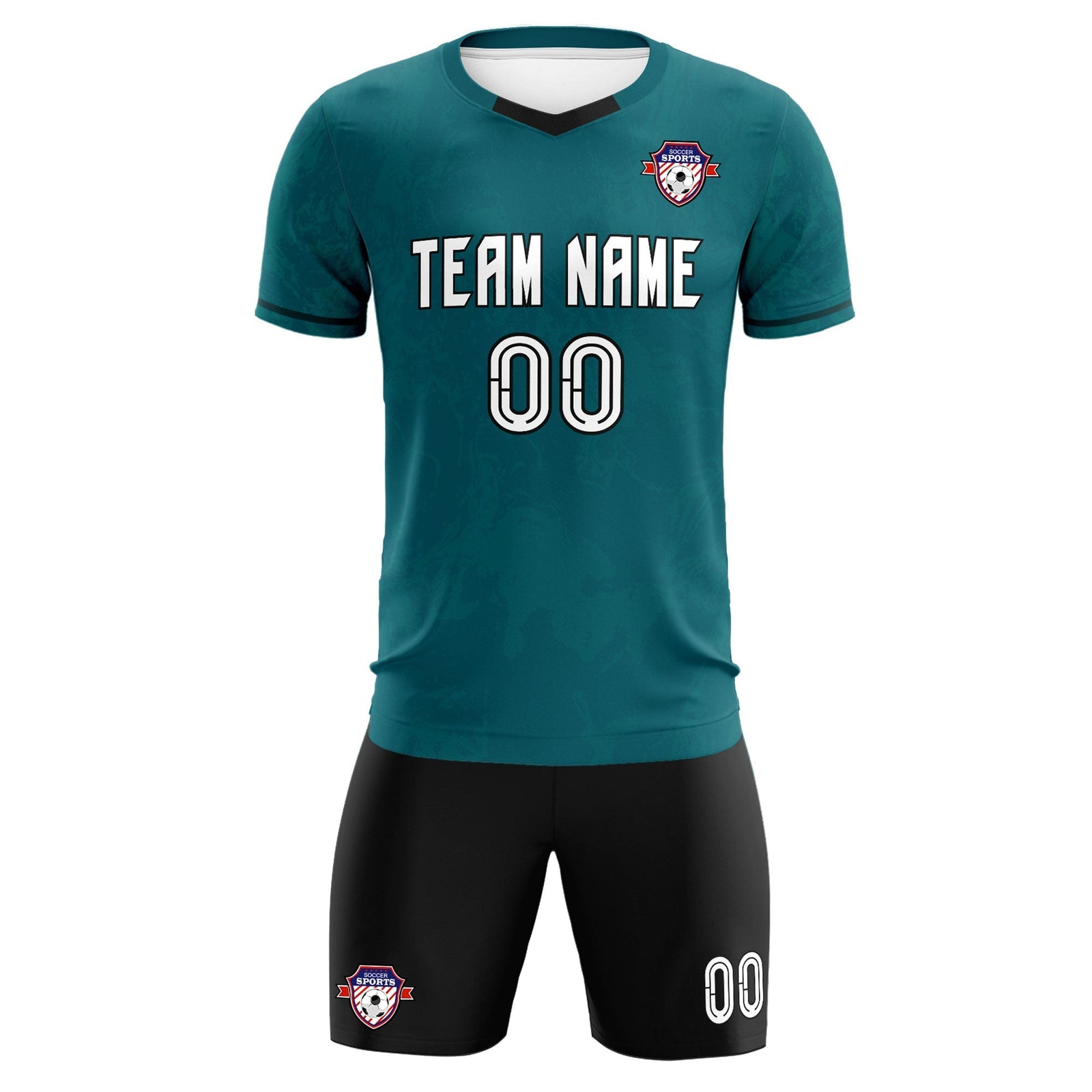 Custom Midnight Green Classic Graffiti Pattern Sportswear Soccer Tops/Sets Jersey