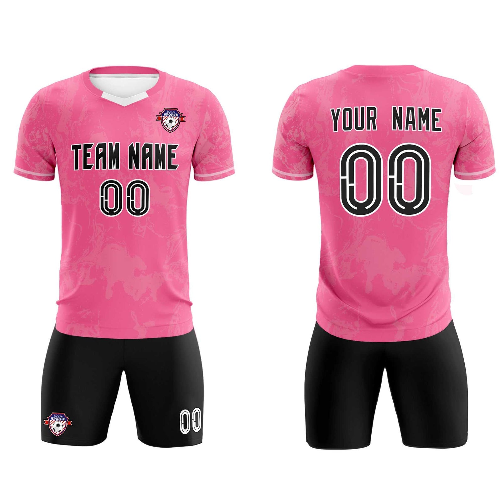 Custom Pink Classic Graffiti Pattern Sportswear Soccer Tops/Sets Jersey