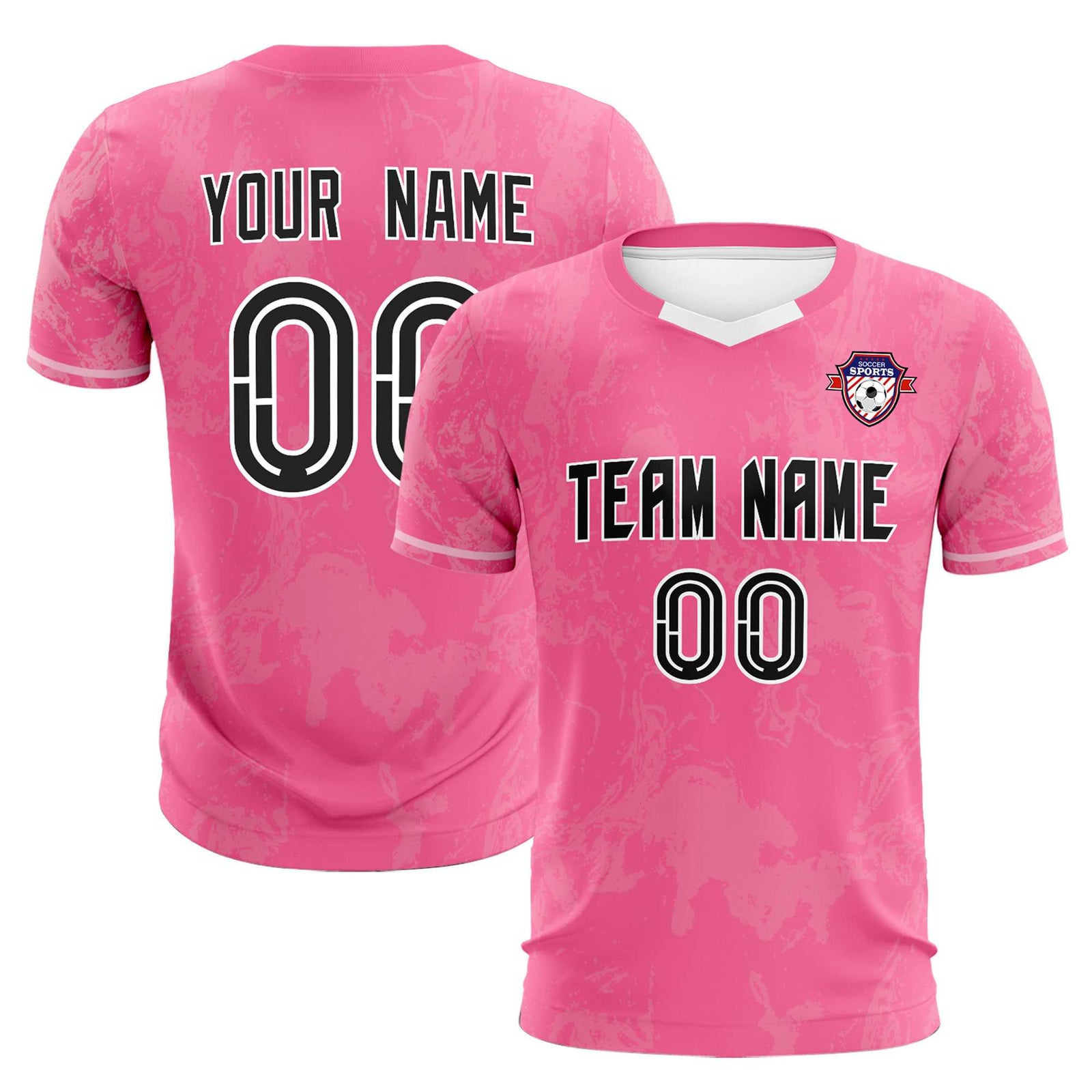 Custom Pink Classic Graffiti Pattern Sportswear Soccer Tops/Sets Jersey
