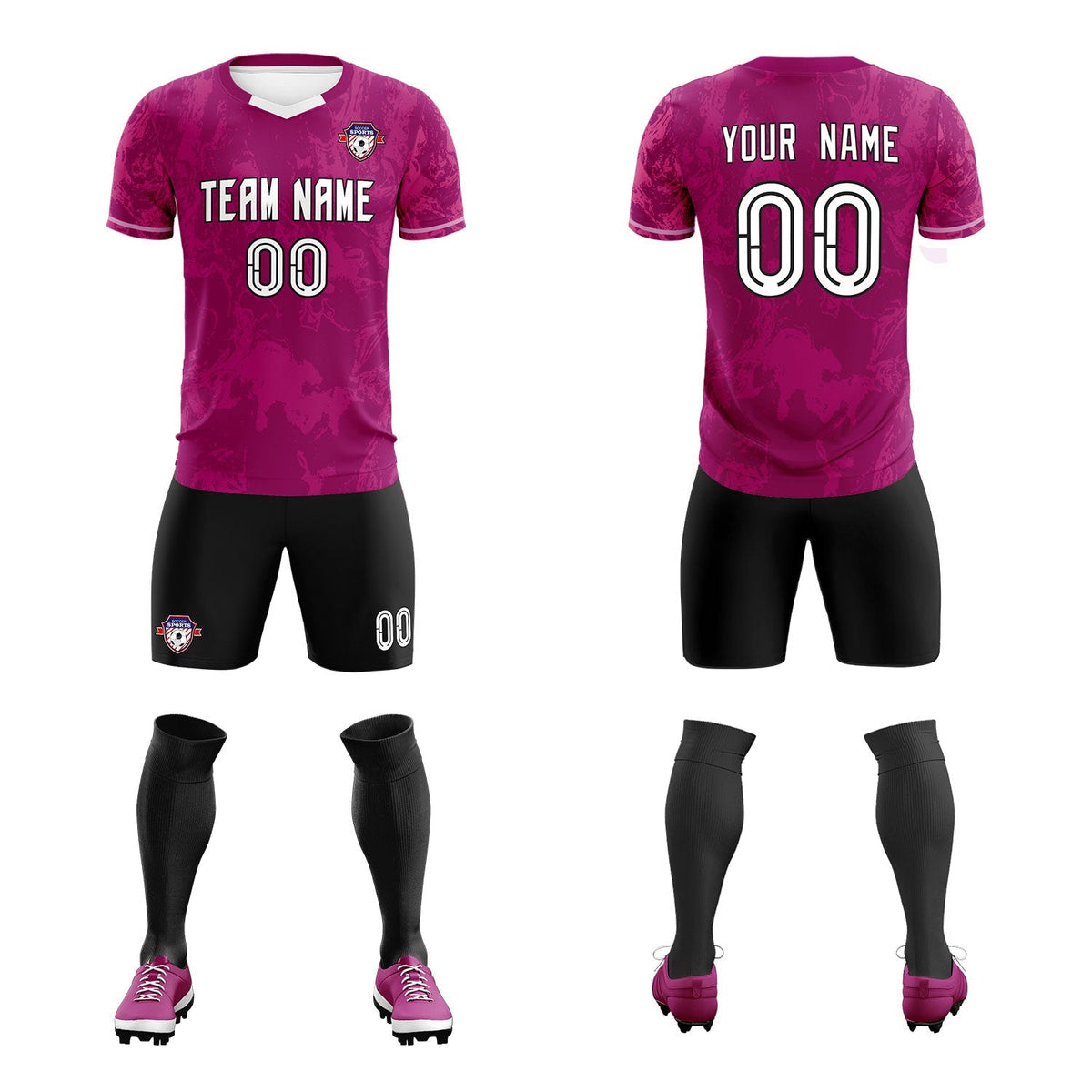 Custom Red Classic Graffiti Pattern Sportswear Soccer Tops/Sets Jersey