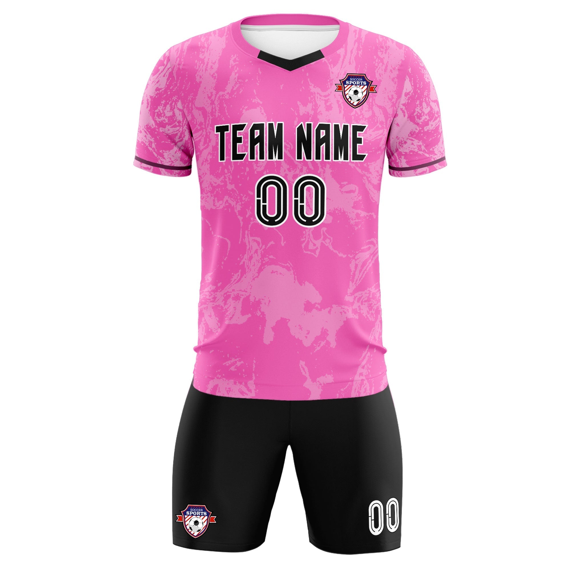 Custom Pink Classic Graffiti Pattern Sportswear Soccer Tops/Sets Jersey