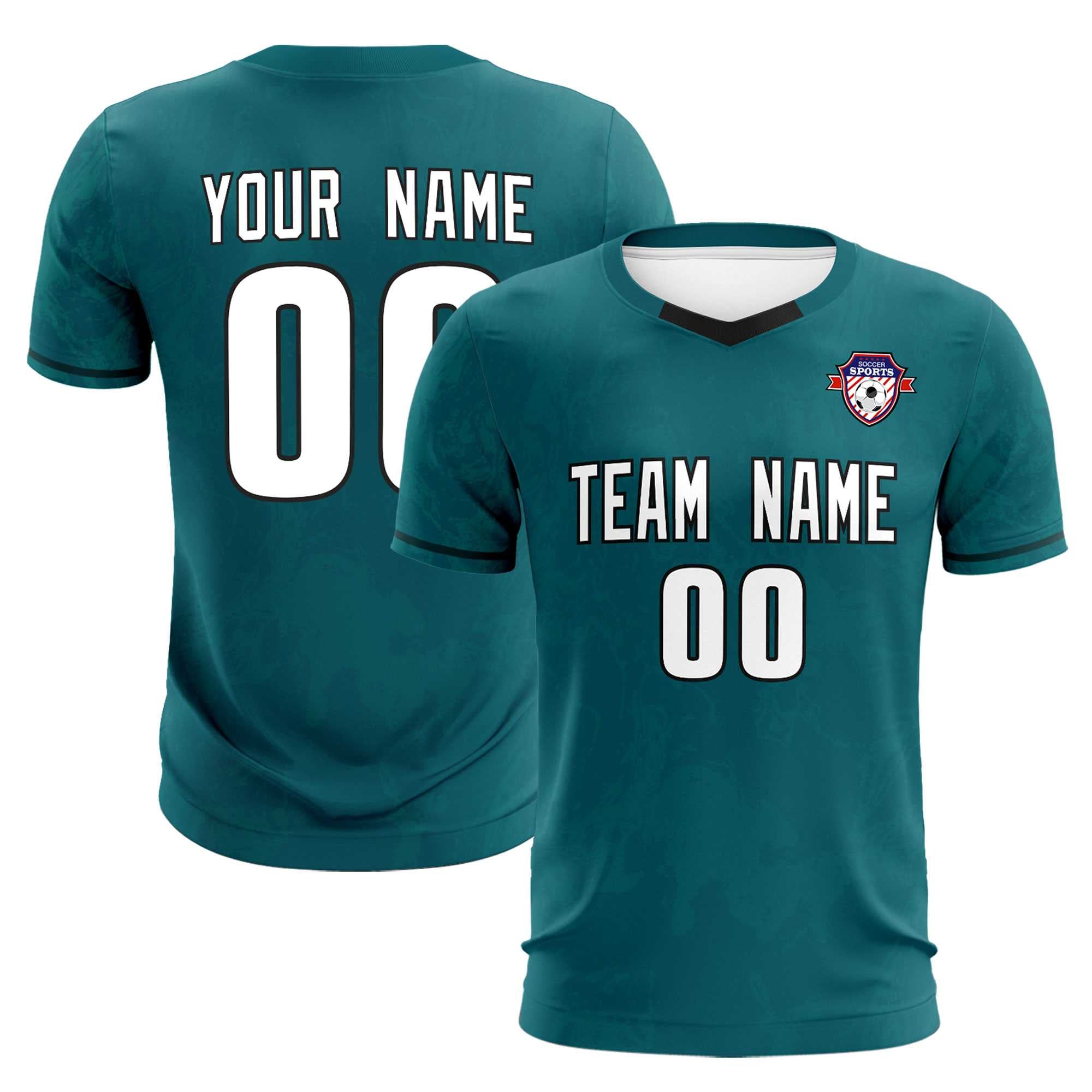 Custom Midnight Green Classic Graffiti Pattern Sportswear Soccer Tops/Sets Jersey