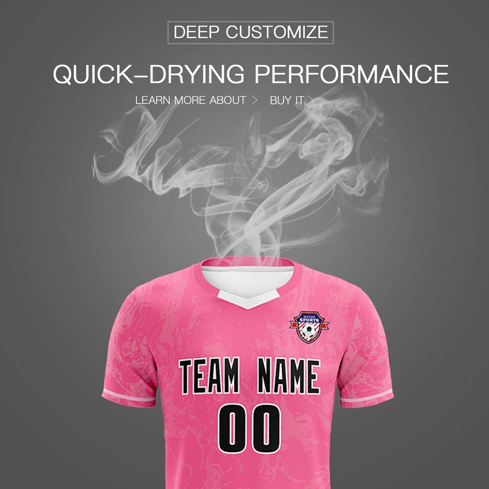 Custom Pink Classic Graffiti Pattern Sportswear Soccer Tops/Sets Jersey