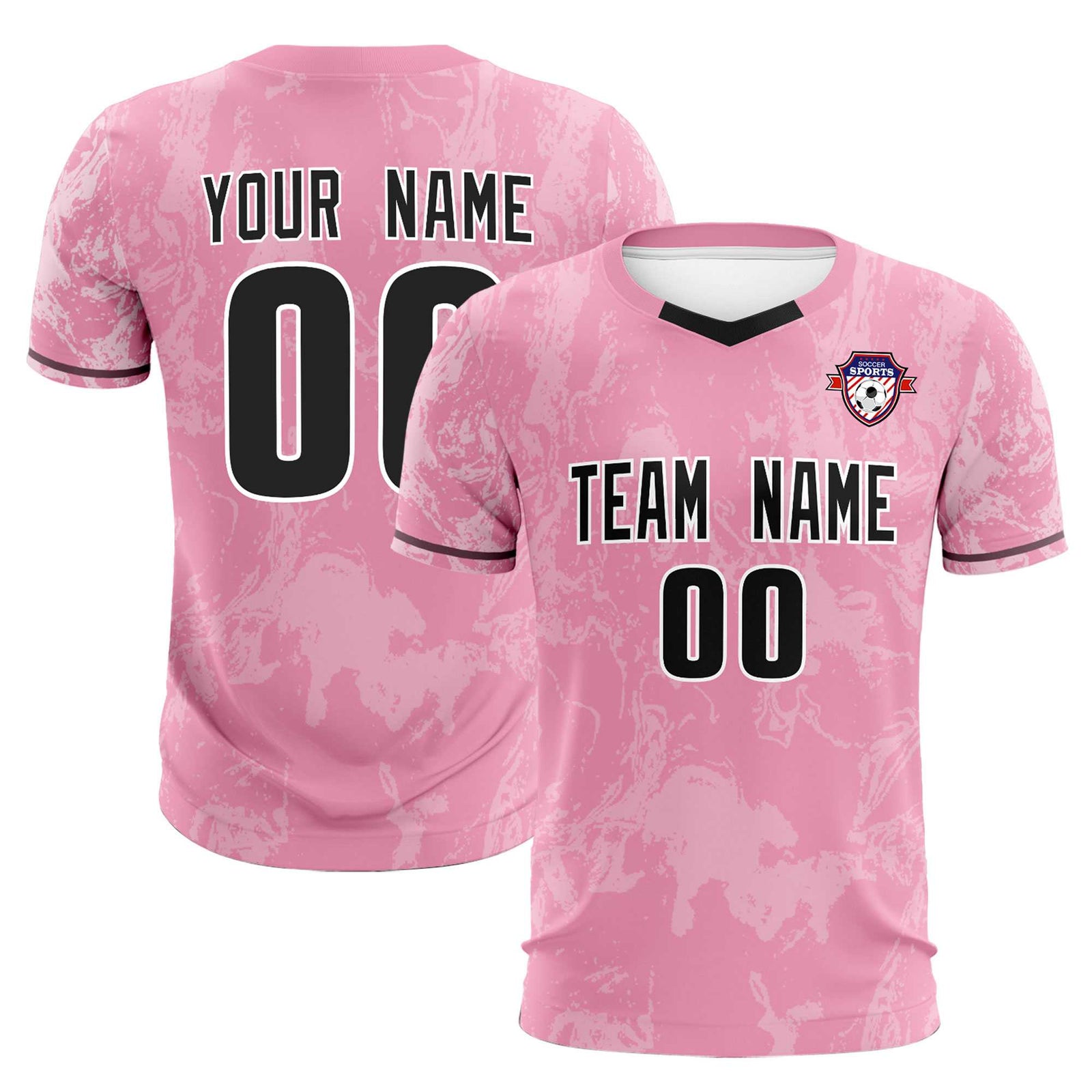 Custom Light Pink Classic Graffiti Pattern Sportswear Soccer Tops/Sets Jersey