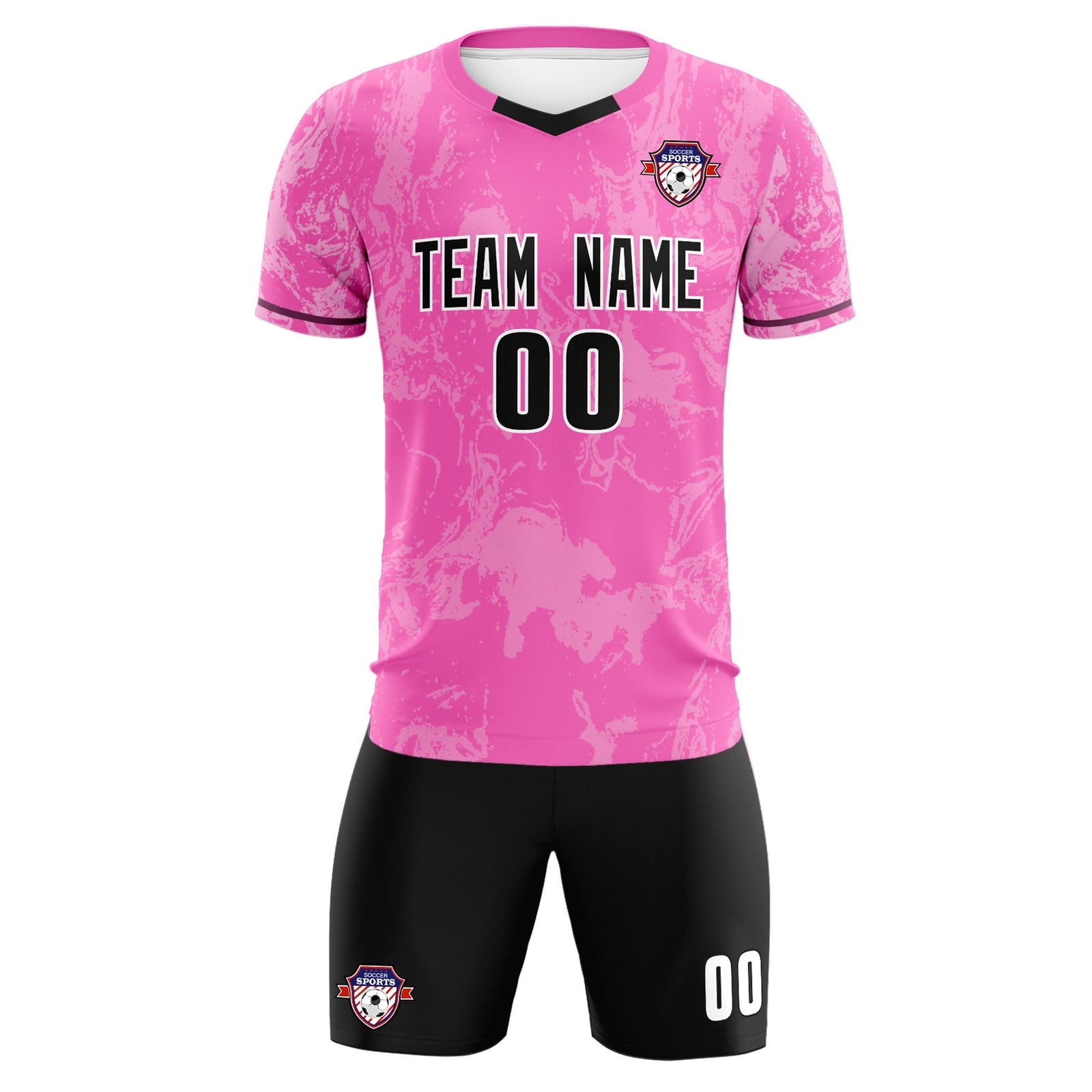 Custom Pink Classic Graffiti Pattern Sportswear Soccer Tops/Sets Jersey