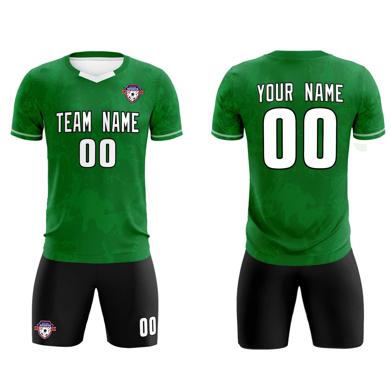 Custom Kelly Green Classic Graffiti Pattern Sportswear Soccer Tops/Sets Jersey
