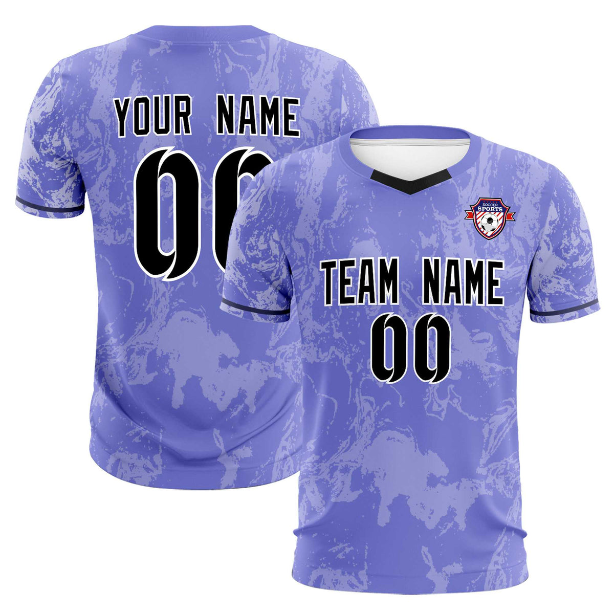 Custom Purple Classic Graffiti Pattern Sportswear Soccer Tops/Sets Jersey