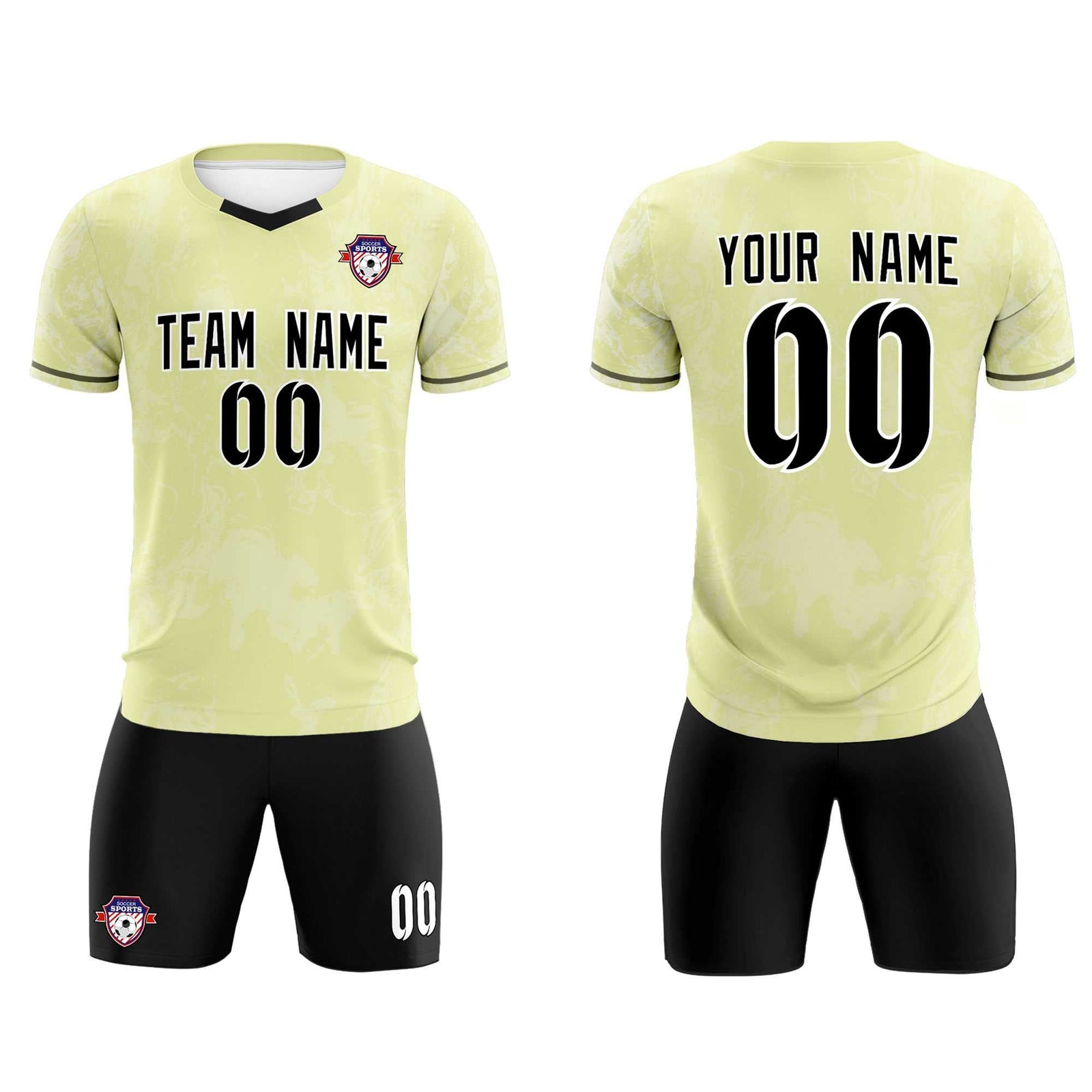 Custom Cream Classic Graffiti Pattern Sportswear Soccer Tops/Sets Jersey