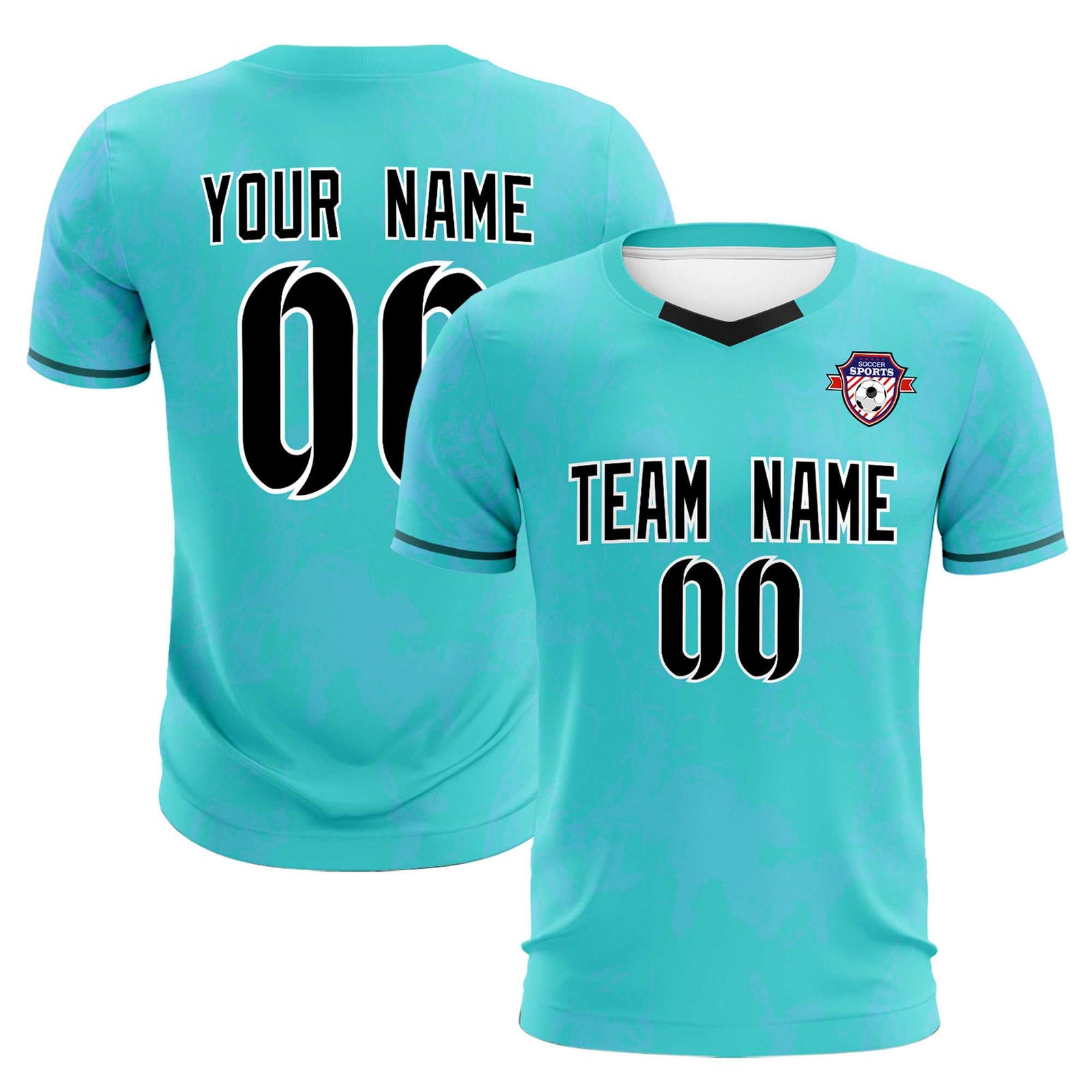 Custom Sky Blue Classic Graffiti Pattern Sportswear Soccer Tops/Sets Jersey