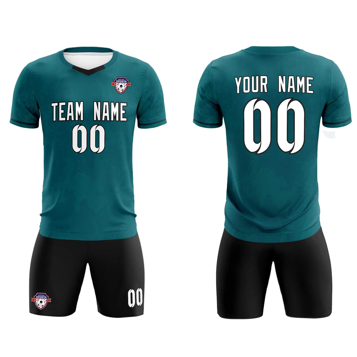 Custom Midnight Green Classic Graffiti Pattern Sportswear Soccer Tops/Sets Jersey
