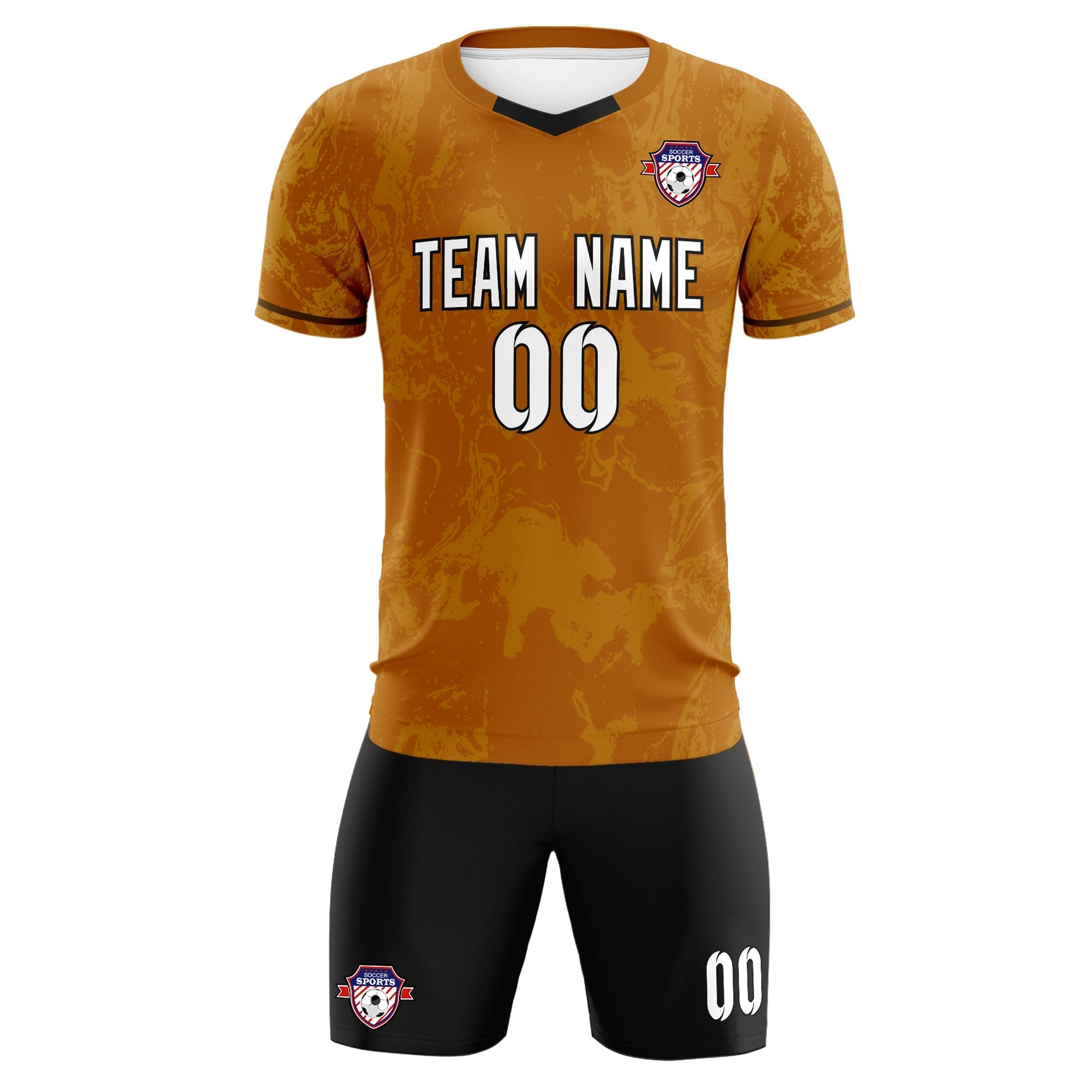 Custom Khaki Classic Graffiti Pattern Sportswear Soccer Tops/Sets Jersey