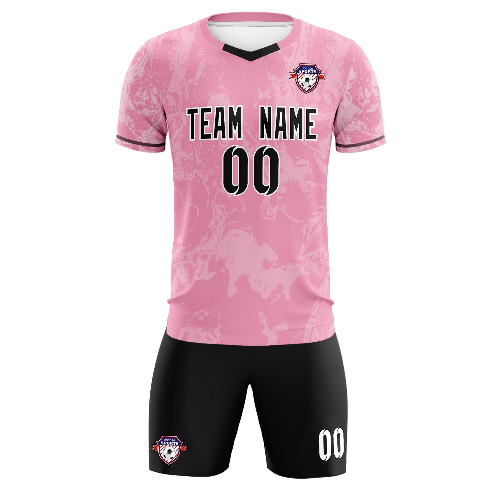 Custom Light Pink Classic Graffiti Pattern Sportswear Soccer Tops/Sets Jersey