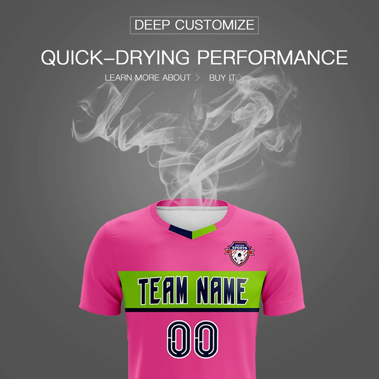 Custom Pink Classic Sports Sets Soccer Shirt Jersey