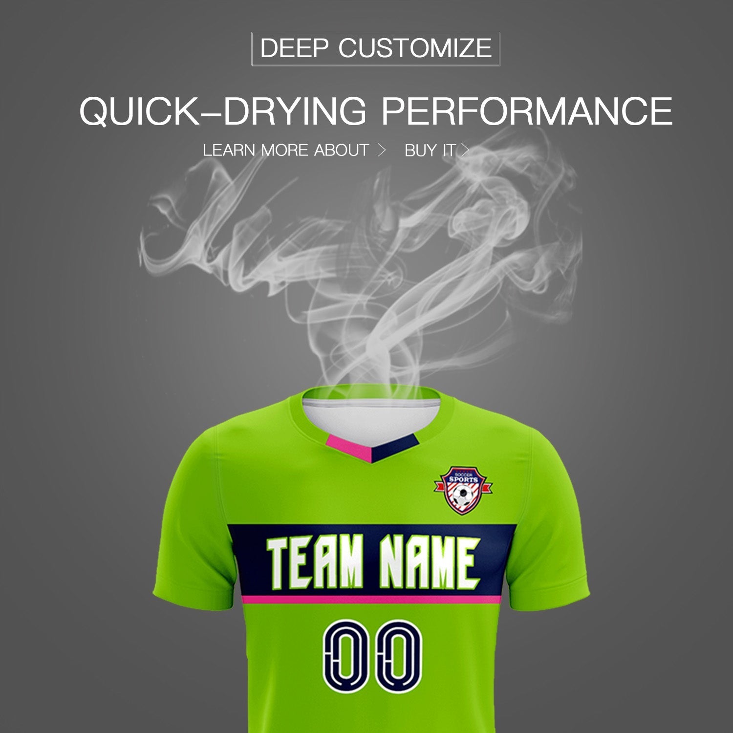 Custom Neon Green Classic Sports Sets Soccer Shirt Jersey