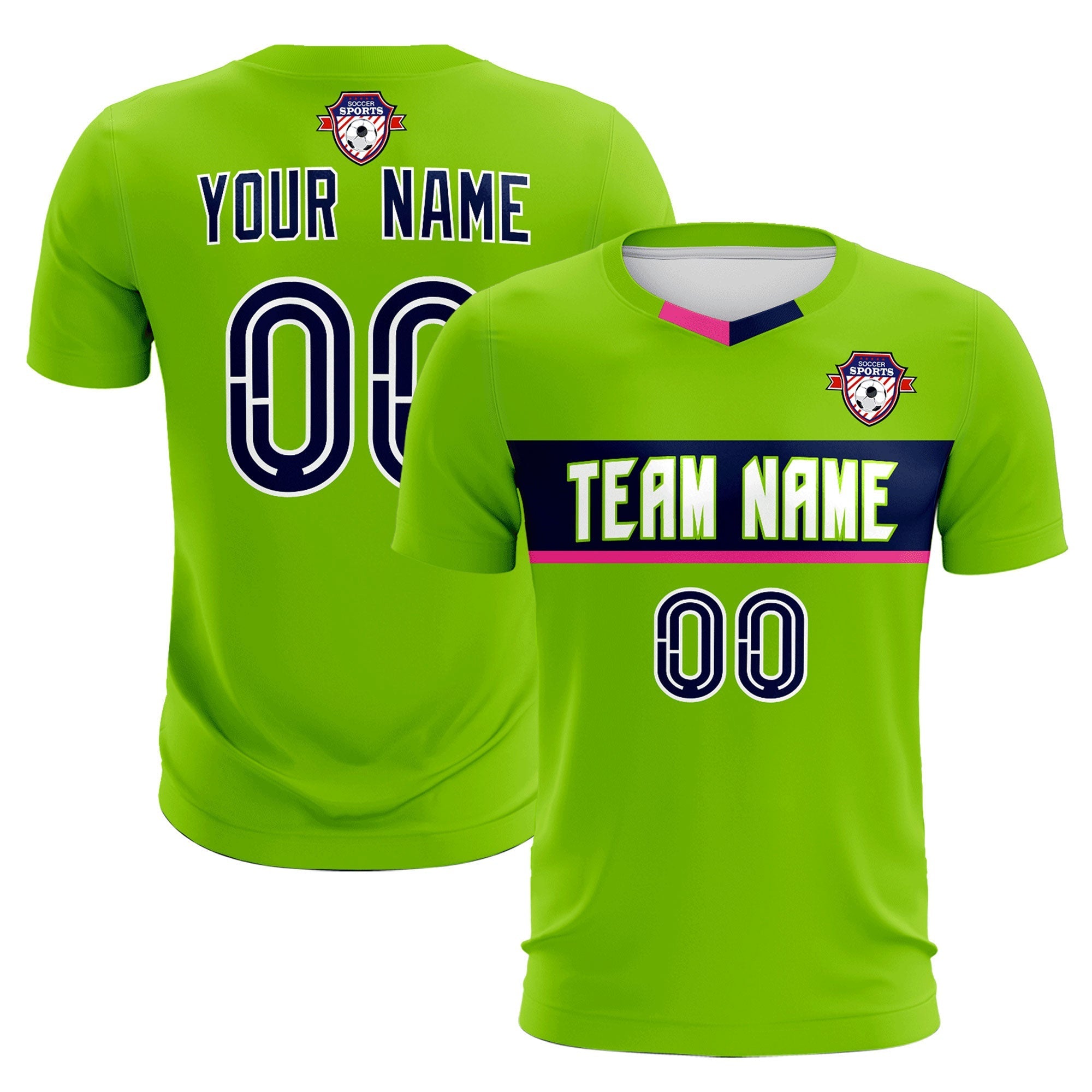 Custom Neon Green Classic Sports Sets Soccer Shirt Jersey