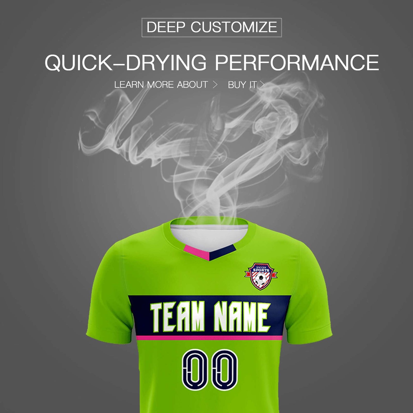 Custom Neon Green Classic Sports Sets Soccer Shirt Jersey