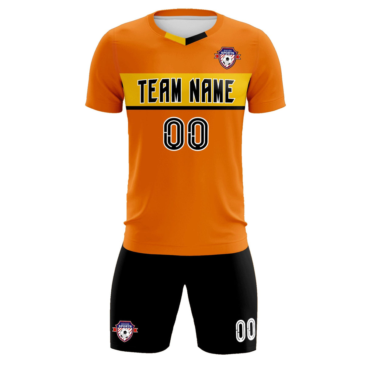 Custom Orange Classic Sports Sets Soccer Shirt Jersey