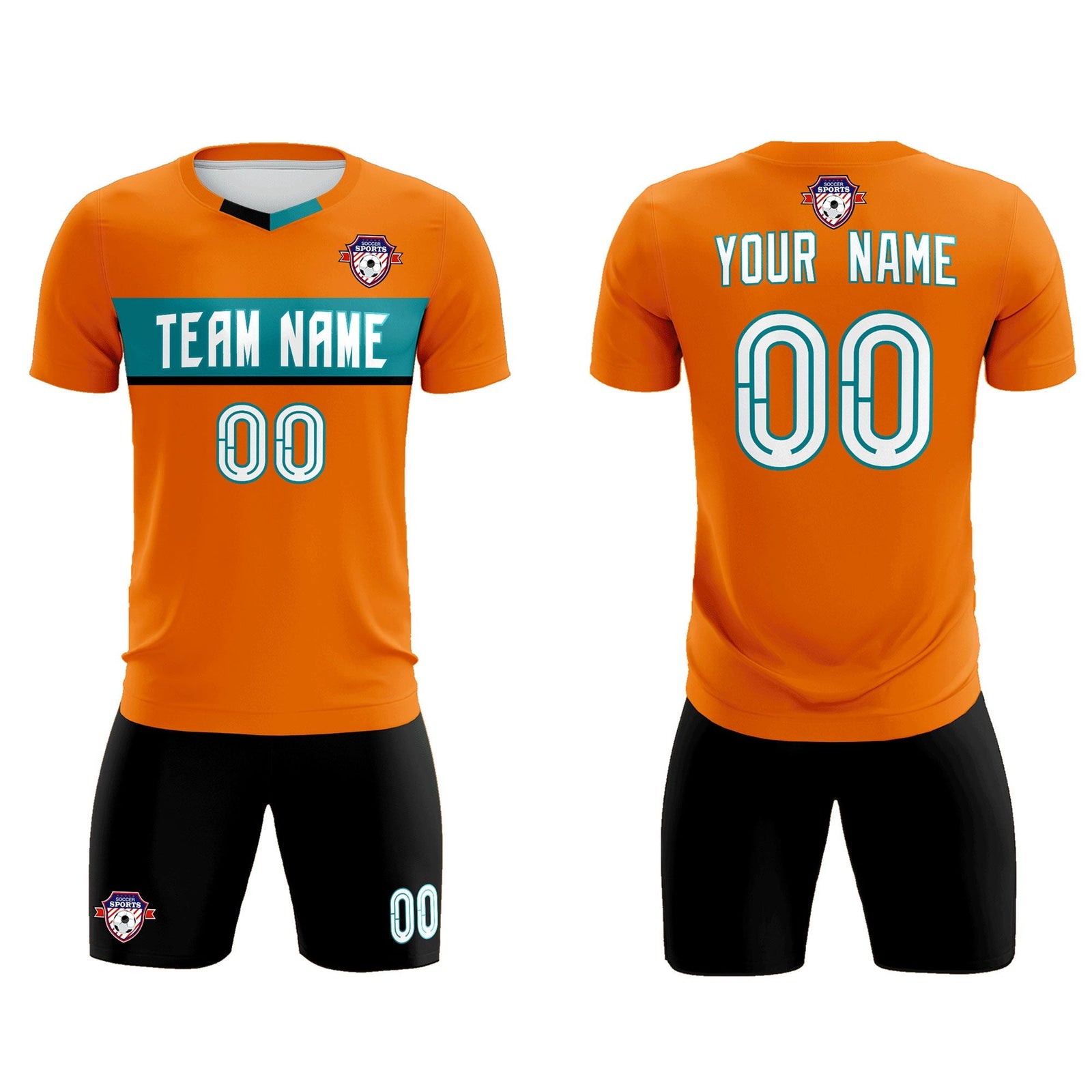 Custom Orange Classic Sports Sets Soccer Shirt Jersey