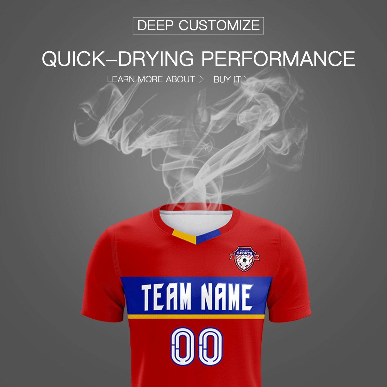 Custom Red Classic Sports Sets Soccer Shirt Jersey