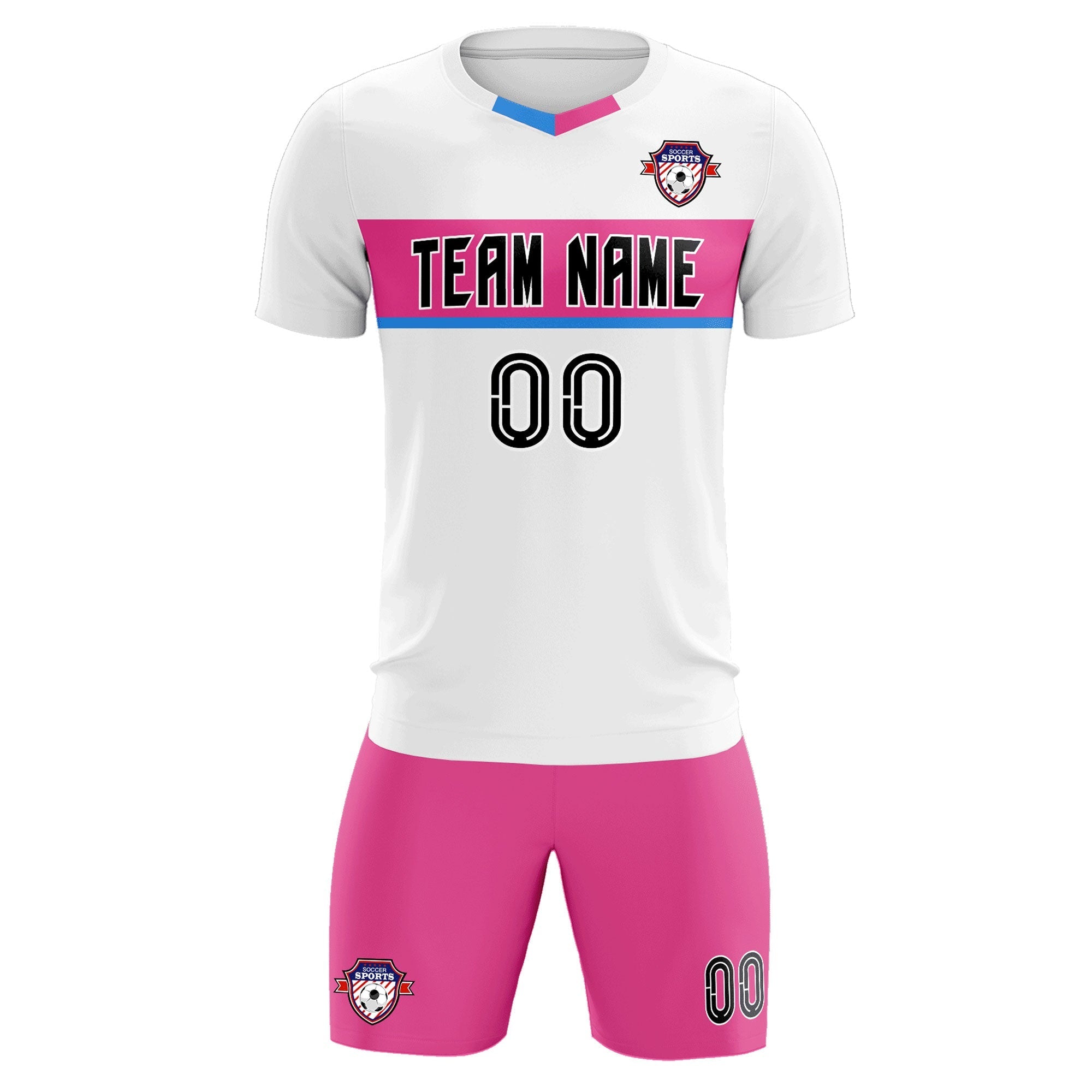 Custom White Classic Sports Sets Soccer Shirt Jersey