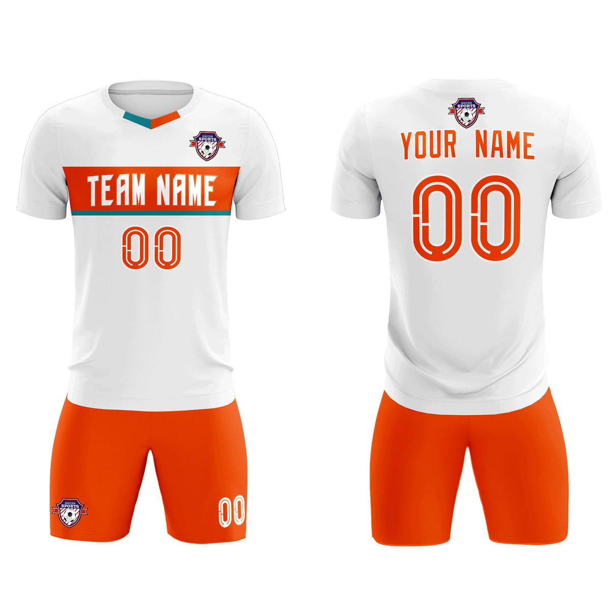 Custom White Classic Sports Sets Soccer Shirt Jersey
