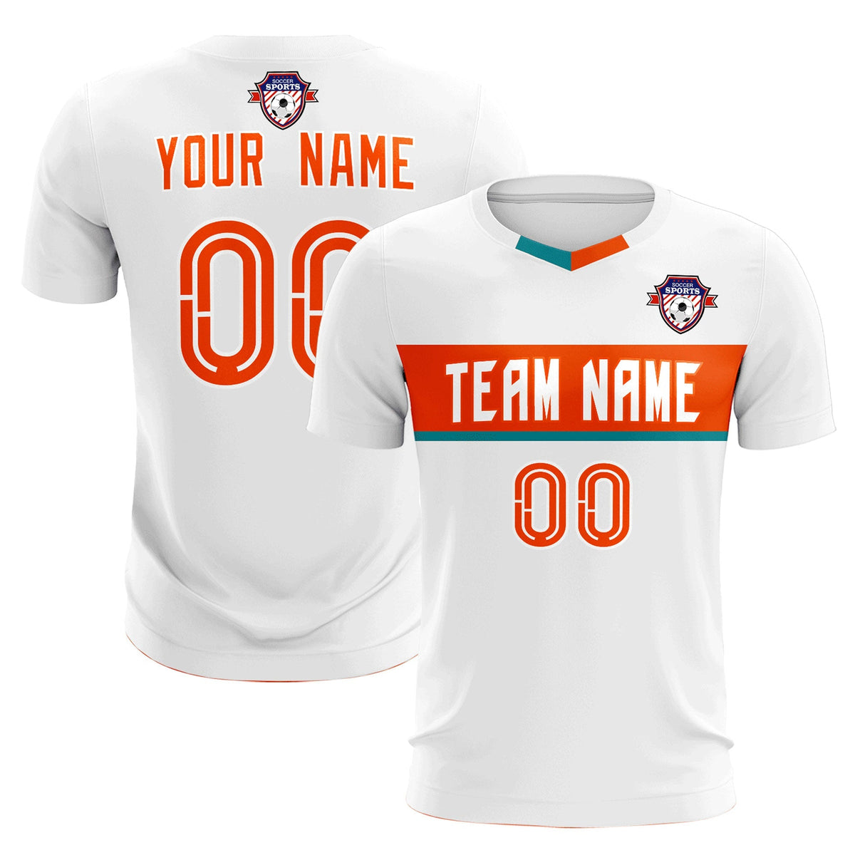 Custom White Classic Sports Sets Soccer Shirt Jersey