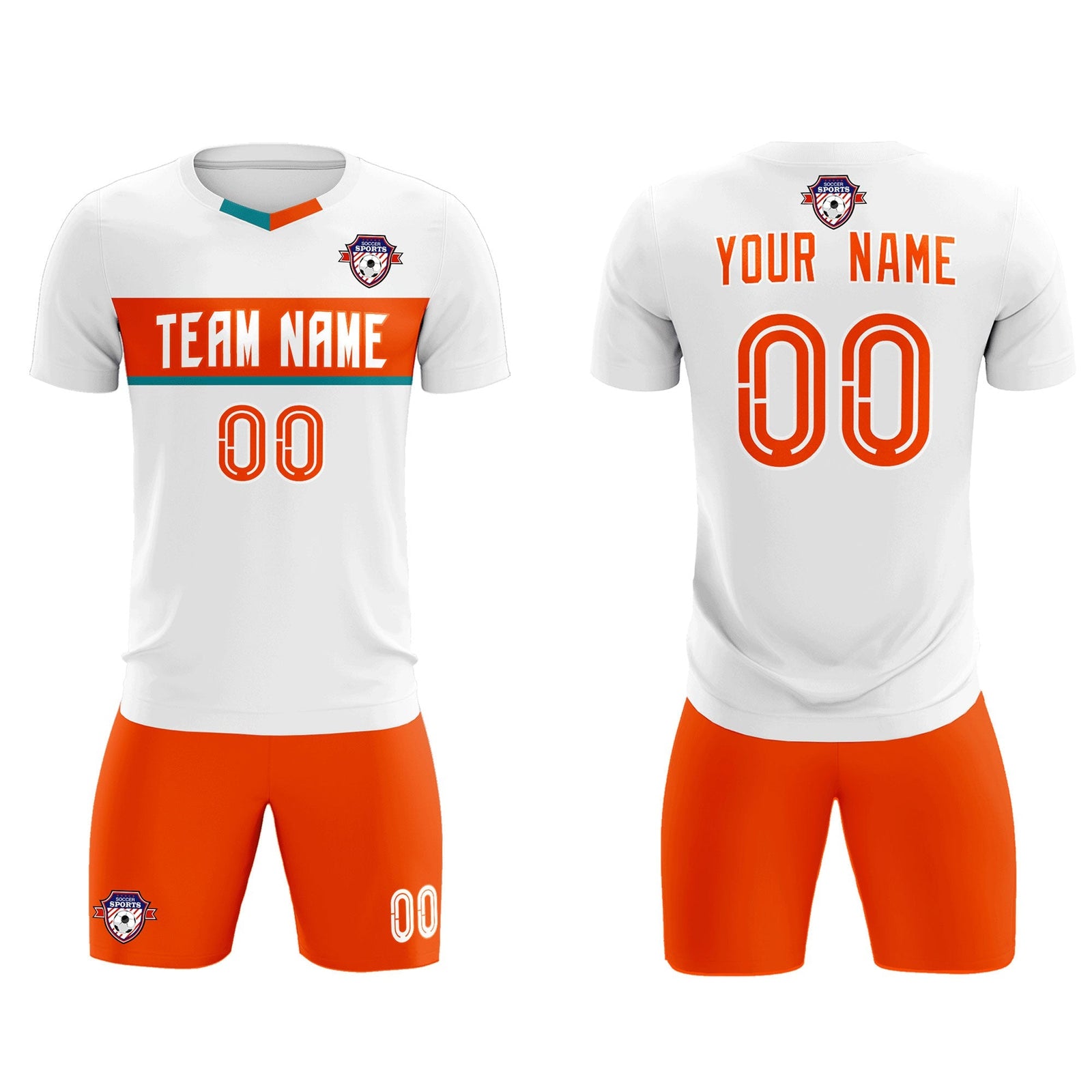 Custom White Classic Sports Sets Soccer Shirt Jersey