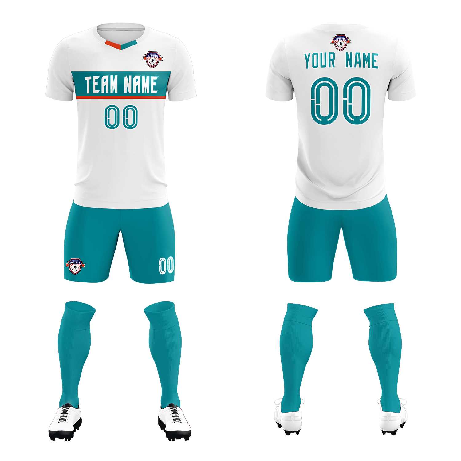 Custom White Classic Sports Sets Soccer Shirt Jersey