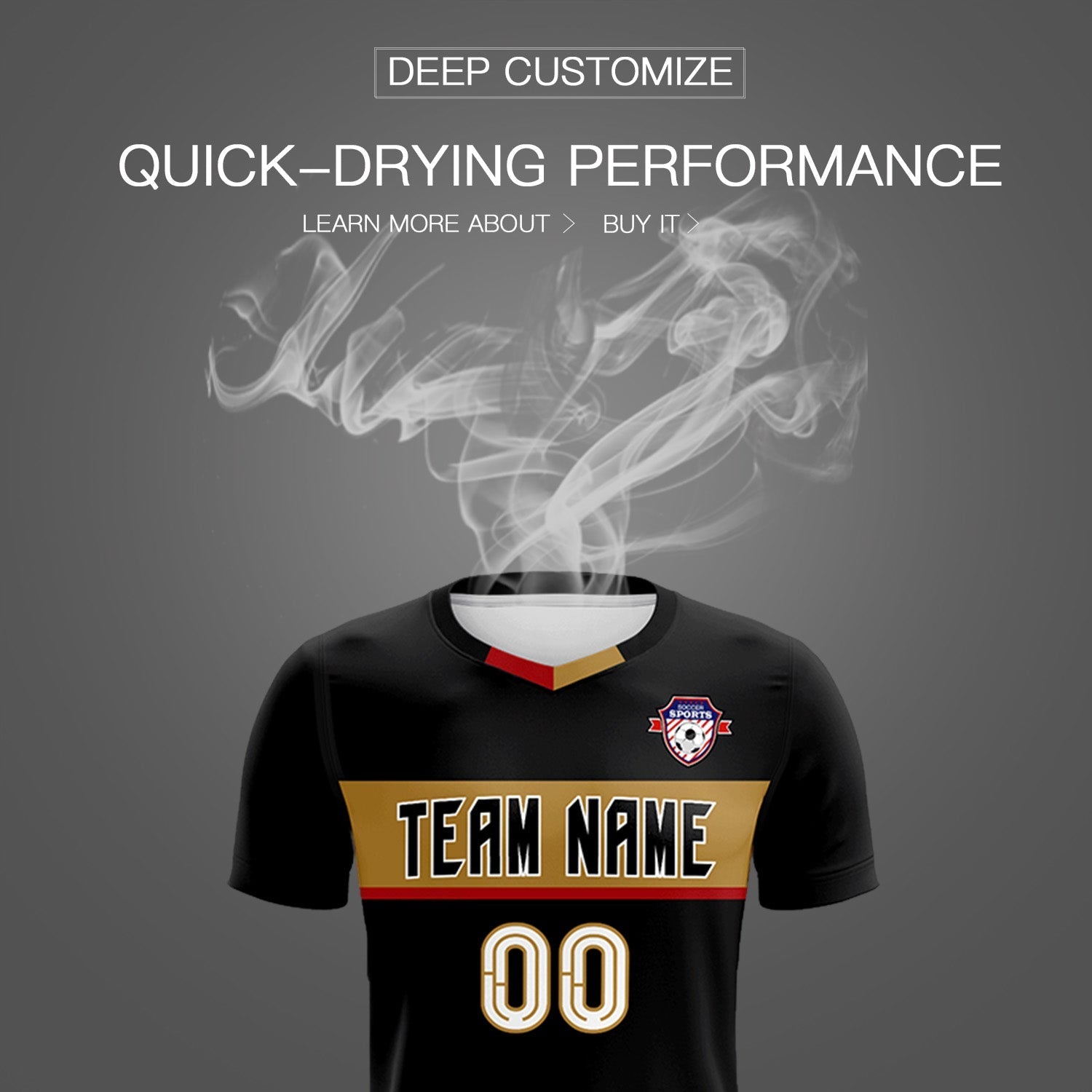 Custom Black Classic Sports Sets Soccer Shirt Jersey