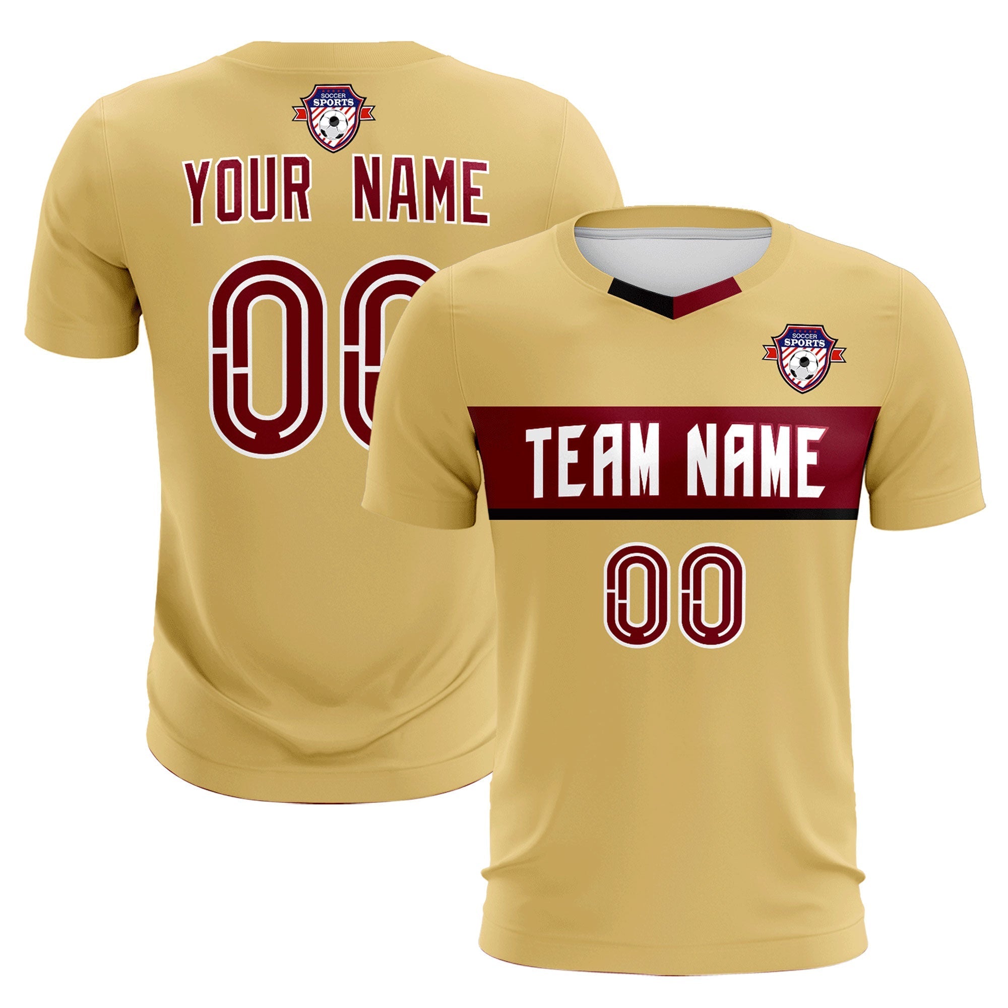 Custom Khaki Classic Sports Sets Soccer Shirt Jersey
