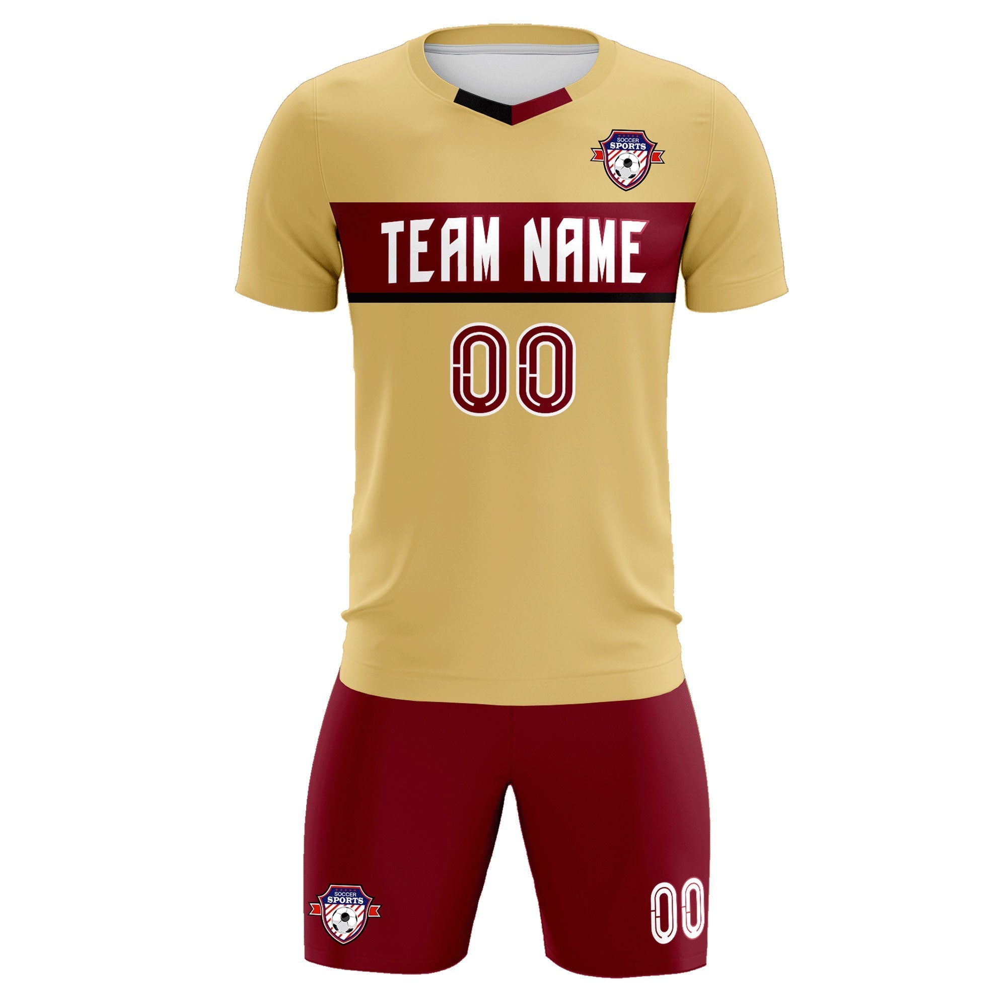 Custom Khaki Classic Sports Sets Soccer Shirt Jersey