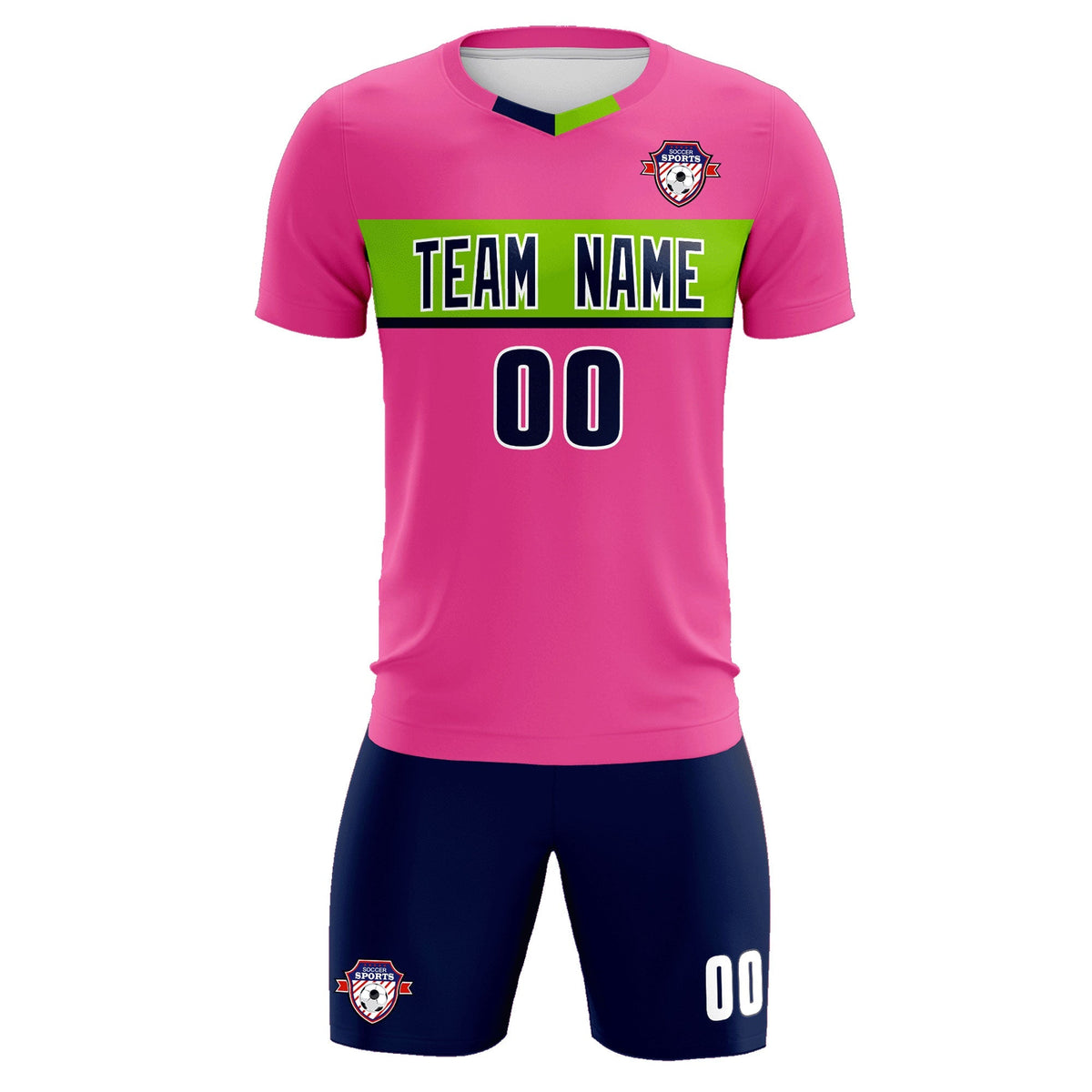 Custom Pink Classic Sports Sets Soccer Shirt Jersey