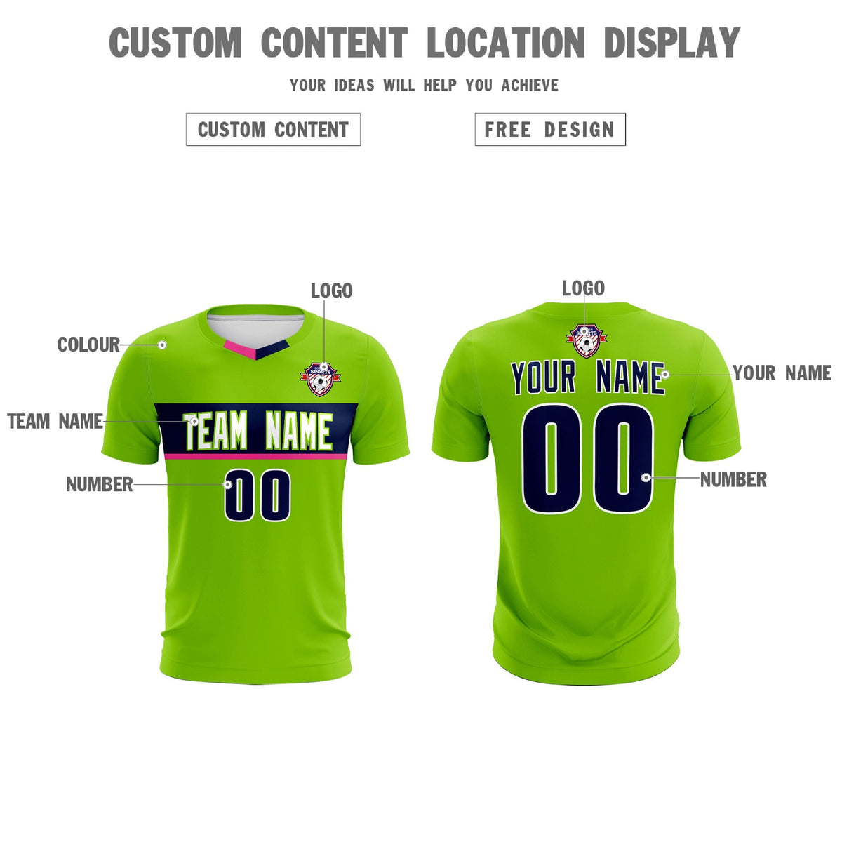 Custom Neon Green Classic Sports Sets Soccer Shirt Jersey