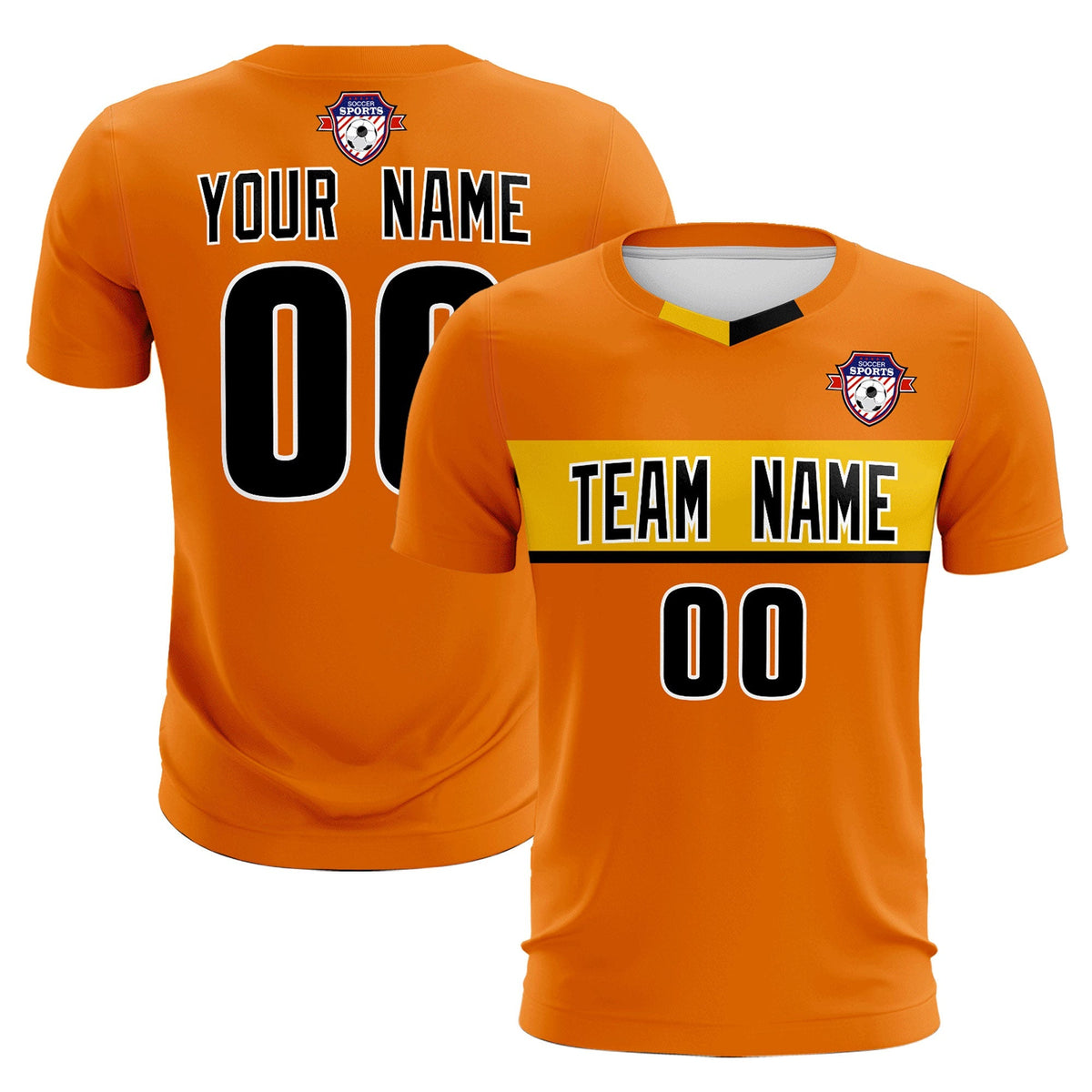 Custom Orange Classic Sports Sets Soccer Shirt Jersey