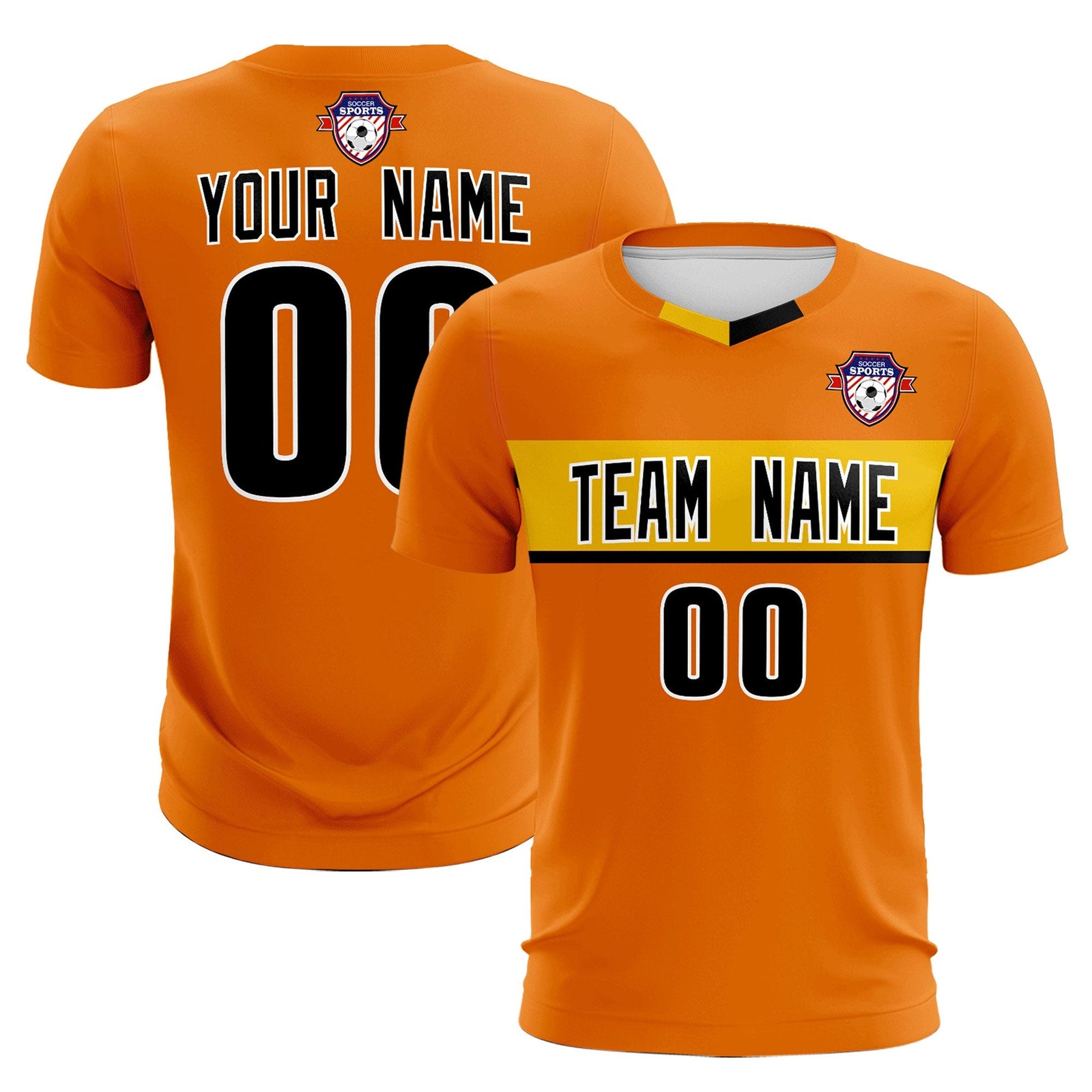 Custom Orange Classic Sports Sets Soccer Shirt Jersey