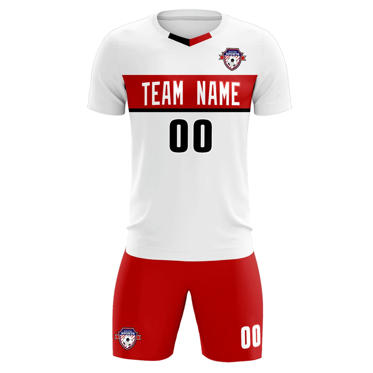Custom White Classic Sports Sets Soccer Shirt Jersey