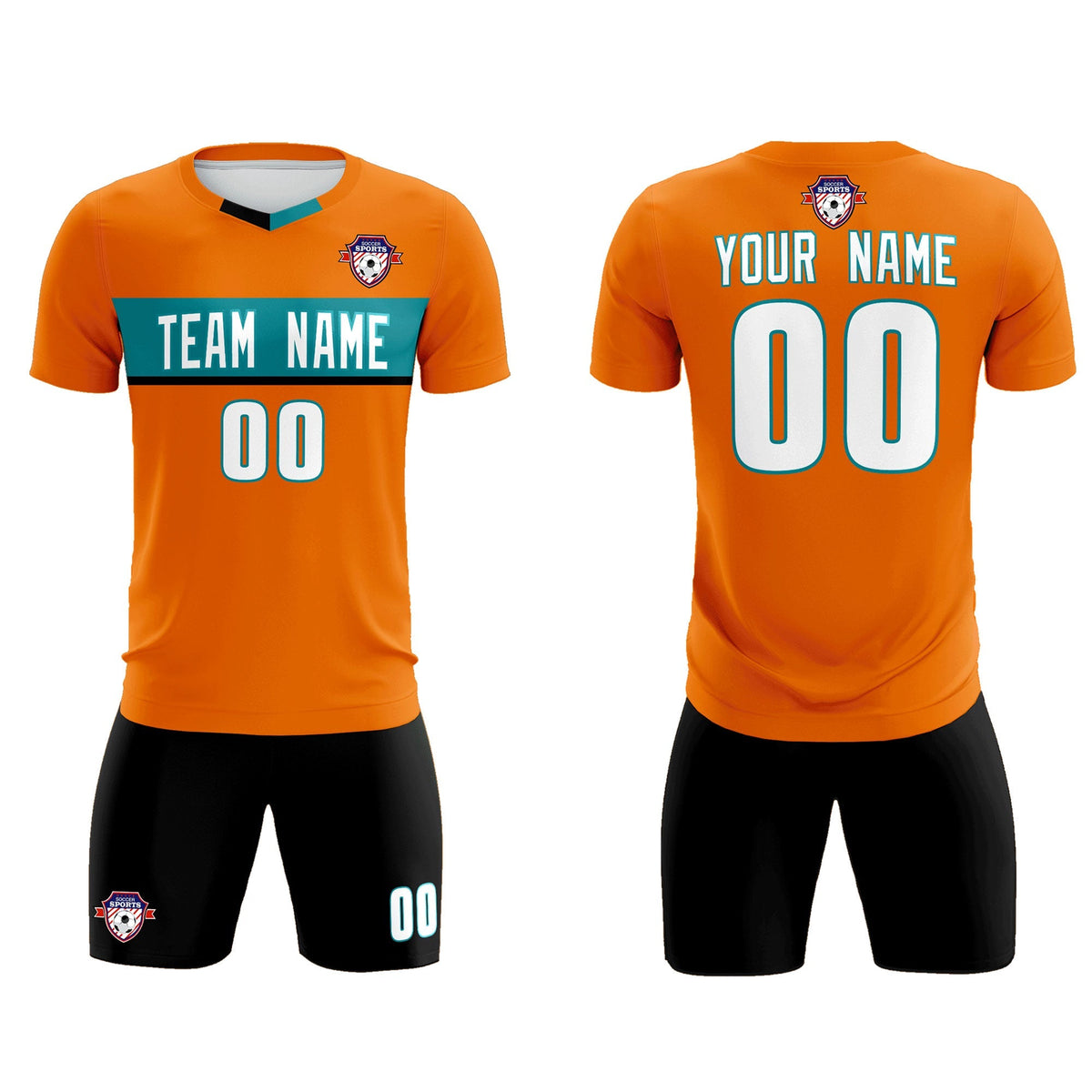 Custom Orange Classic Sports Sets Soccer Shirt Jersey