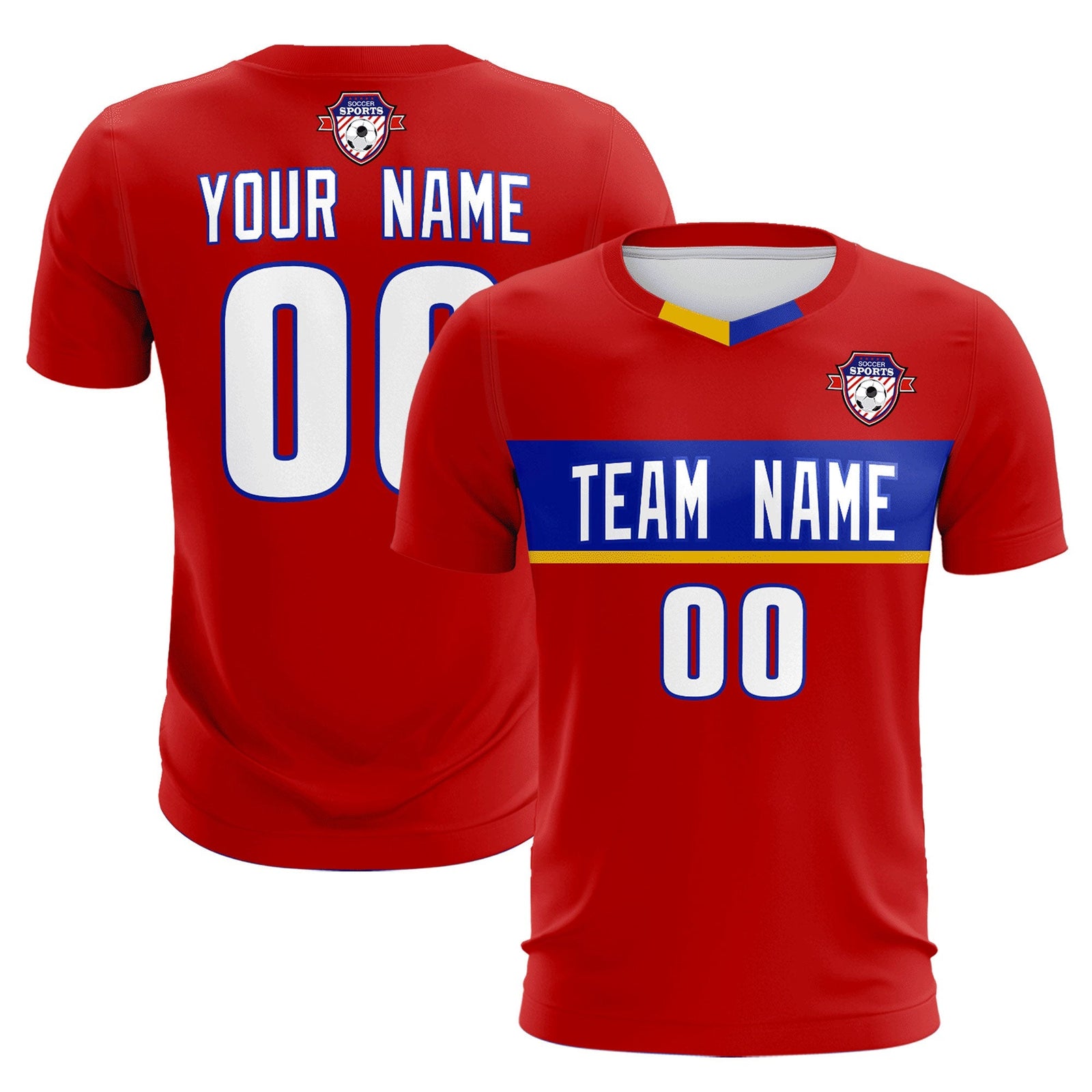 Custom Red Classic Sports Sets Soccer Shirt Jersey