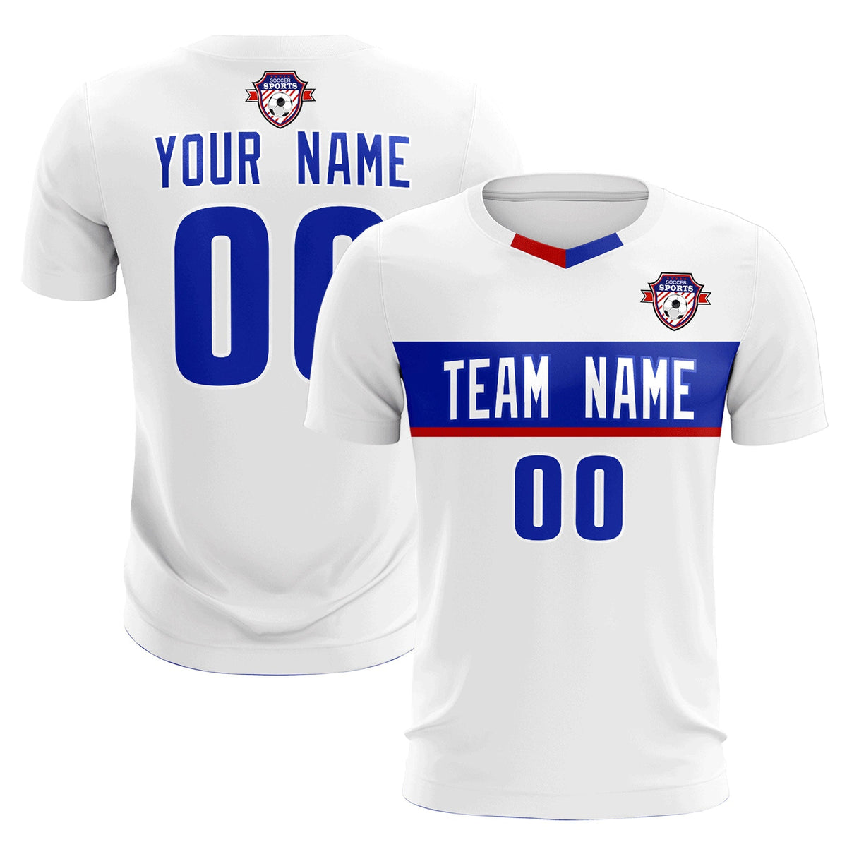 Custom White Classic Sports Sets Soccer Shirt Jersey