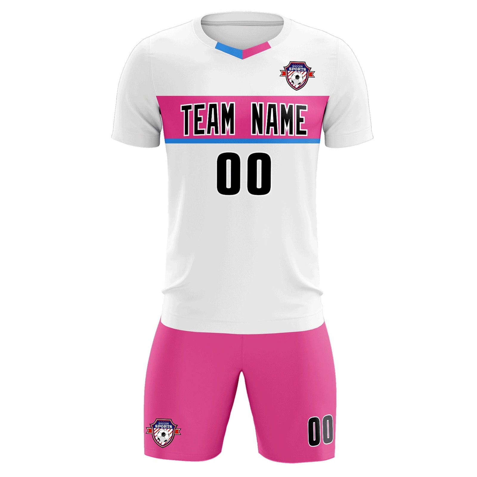 Custom White Classic Sports Sets Soccer Shirt Jersey