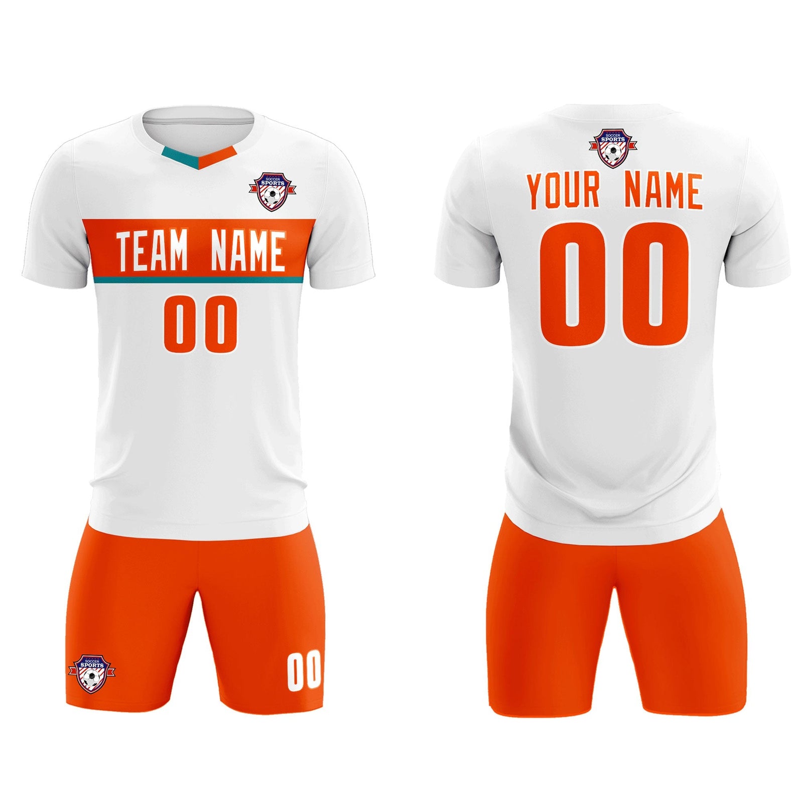 Custom White Classic Sports Sets Soccer Shirt Jersey