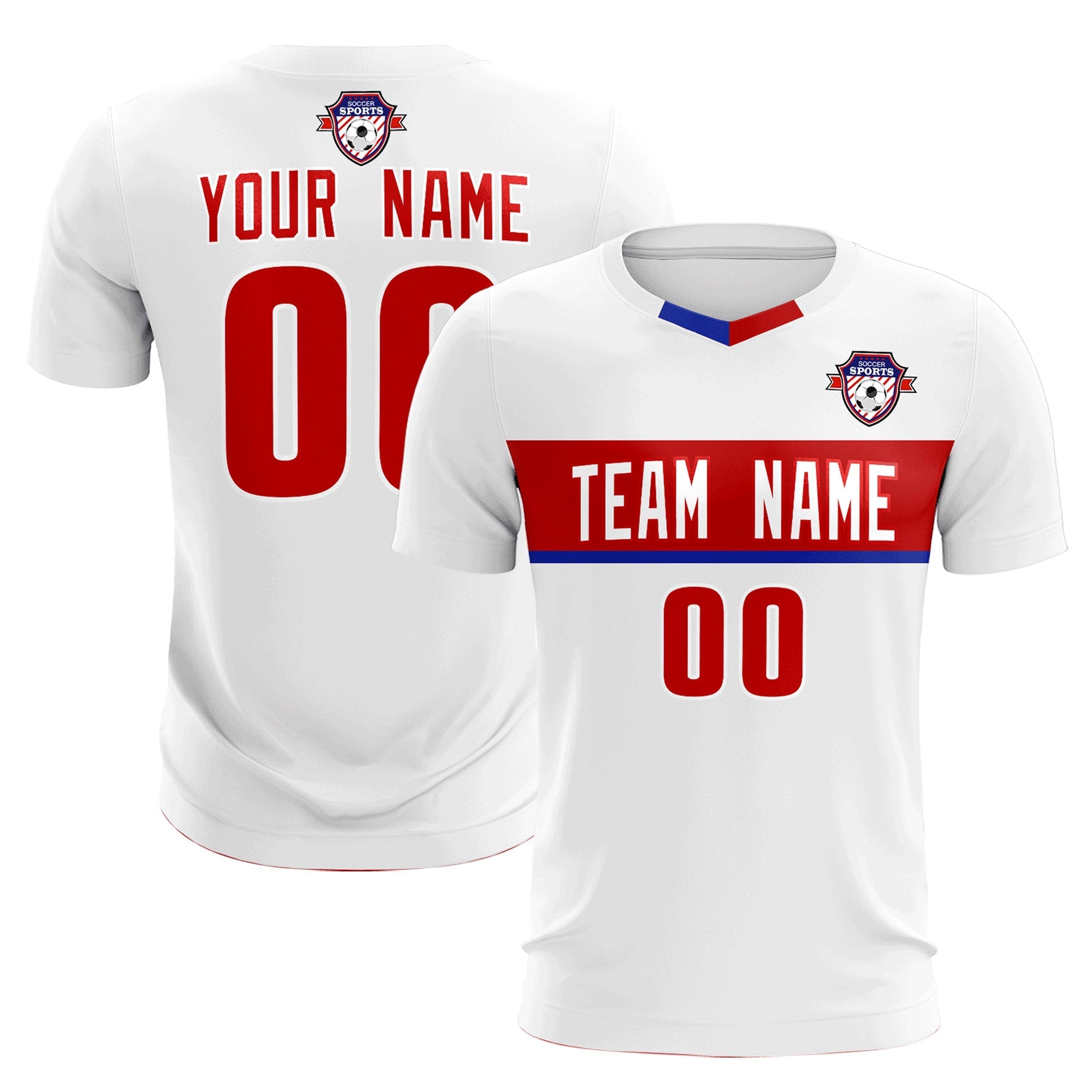 Custom White Classic Sports Sets Soccer Shirt Jersey