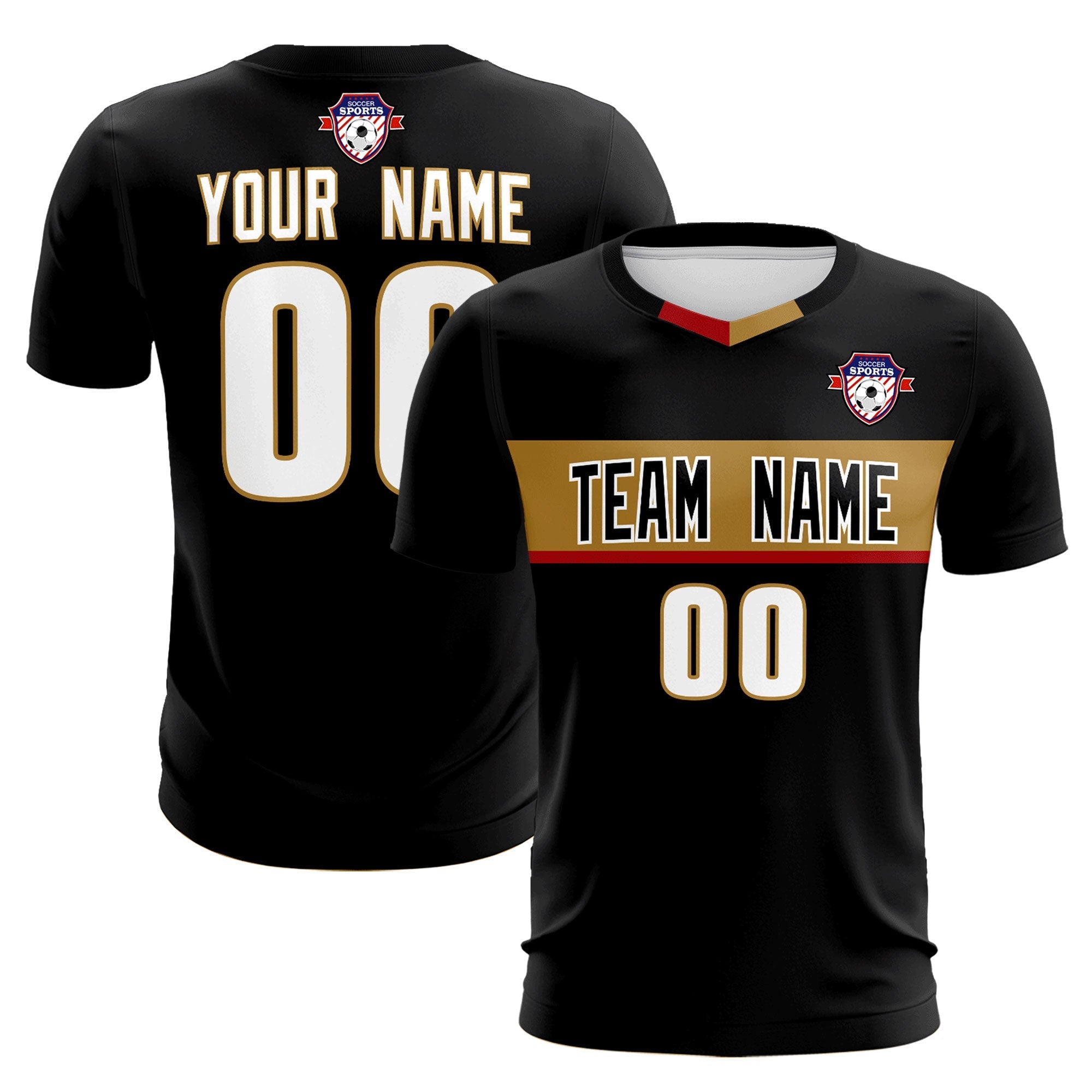 Custom Black Classic Sports Sets Soccer Shirt Jersey